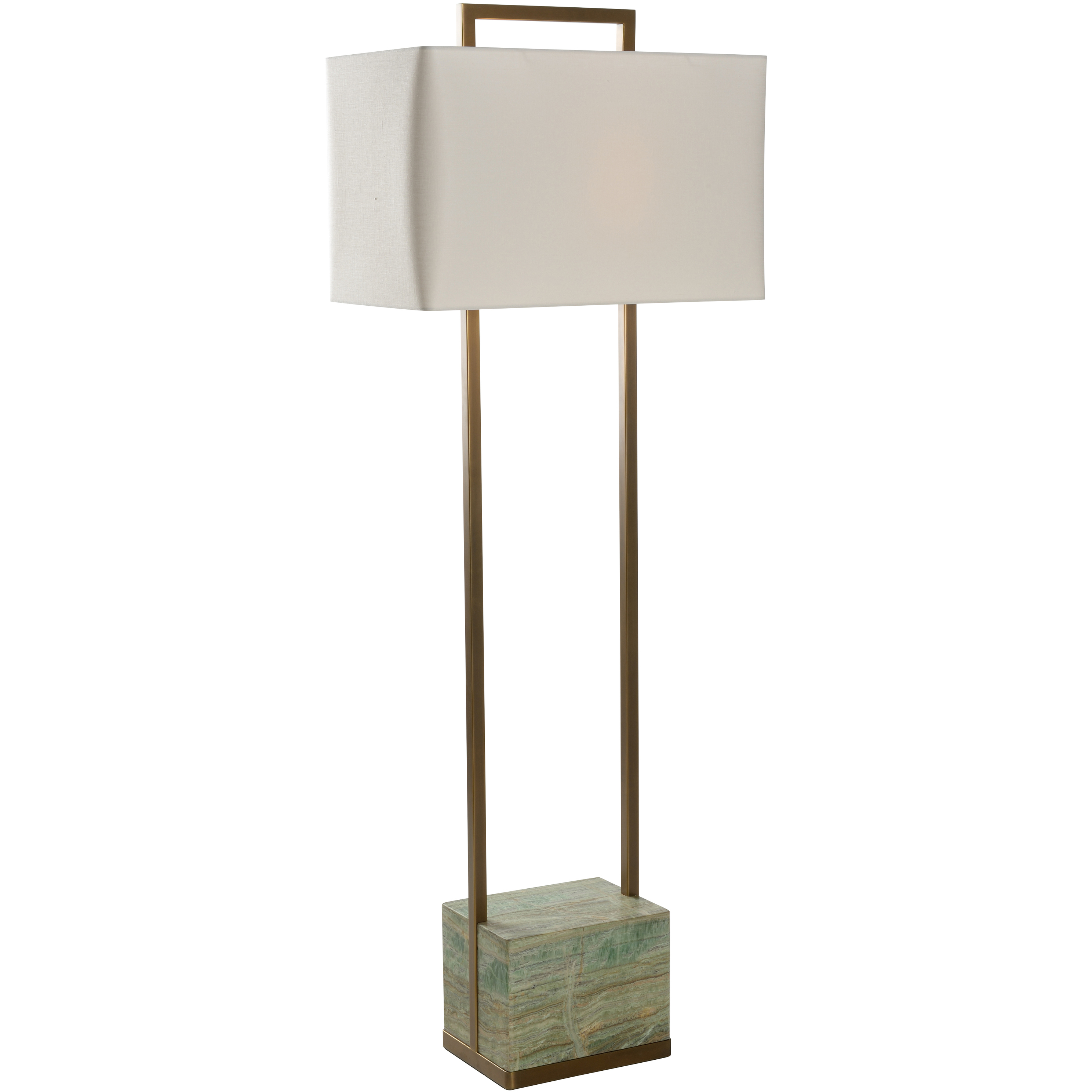 Paris 60.5 inch 60.00 watt Green and Gold Floor Lamp Portable Light