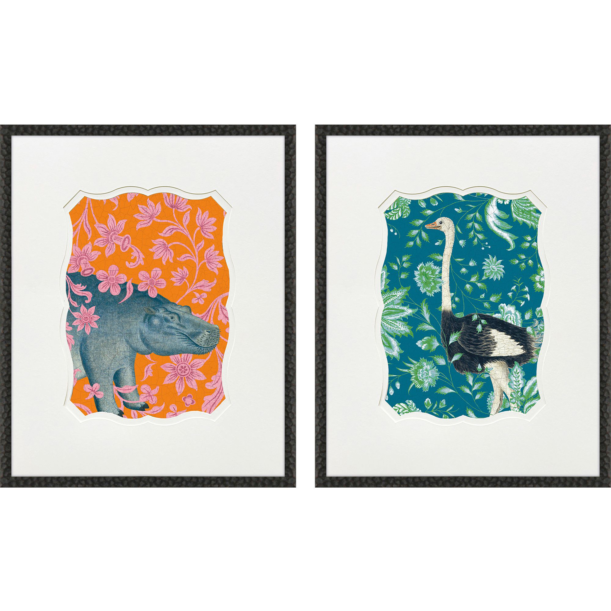 Wild Wonderland Multi and Blue and Green and Pink Framed Art