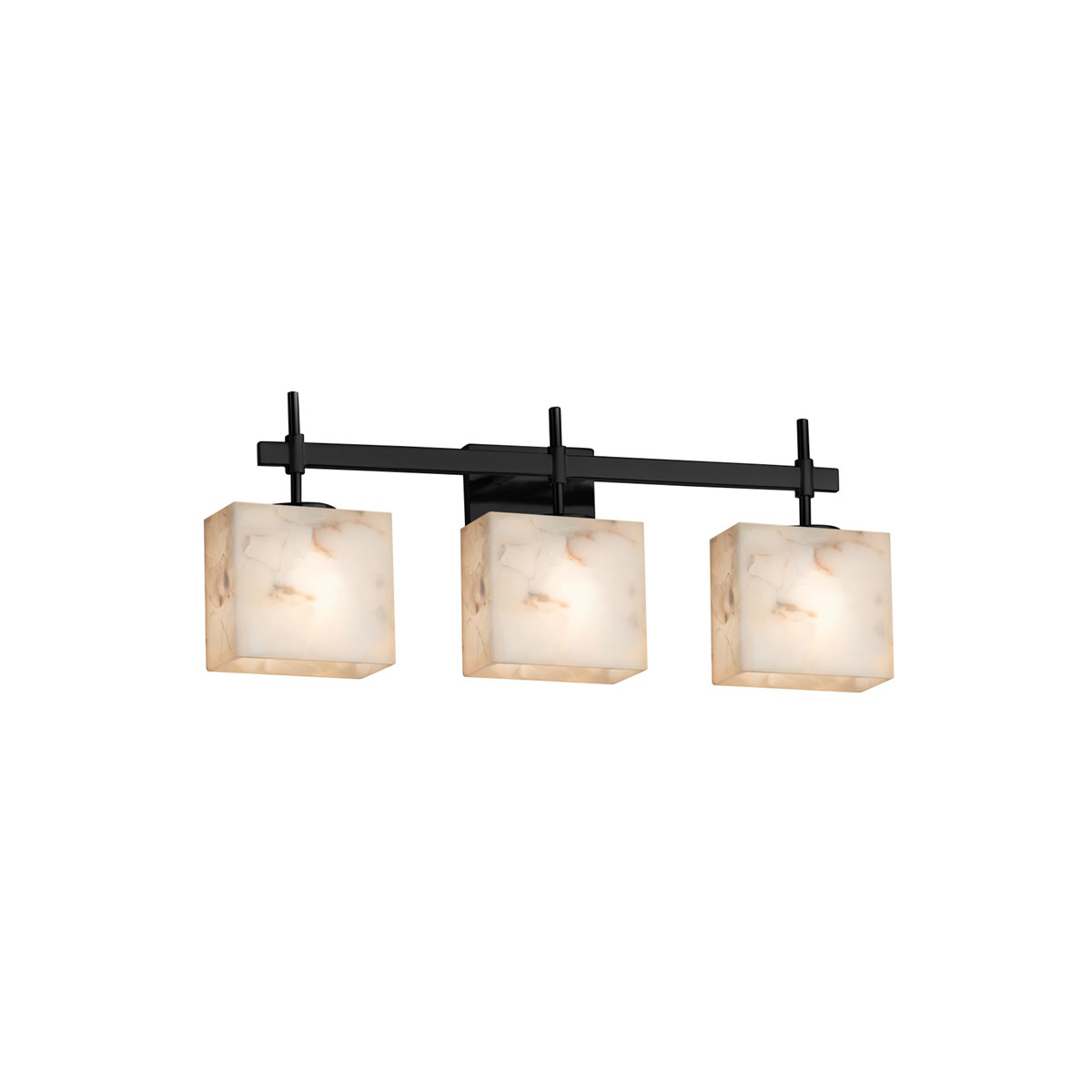 Alabaster Rocks LED 22 inch Dark Bronze Bath Vanity Light Wall Light in 2100 Lm LED, Square with Flat Rim