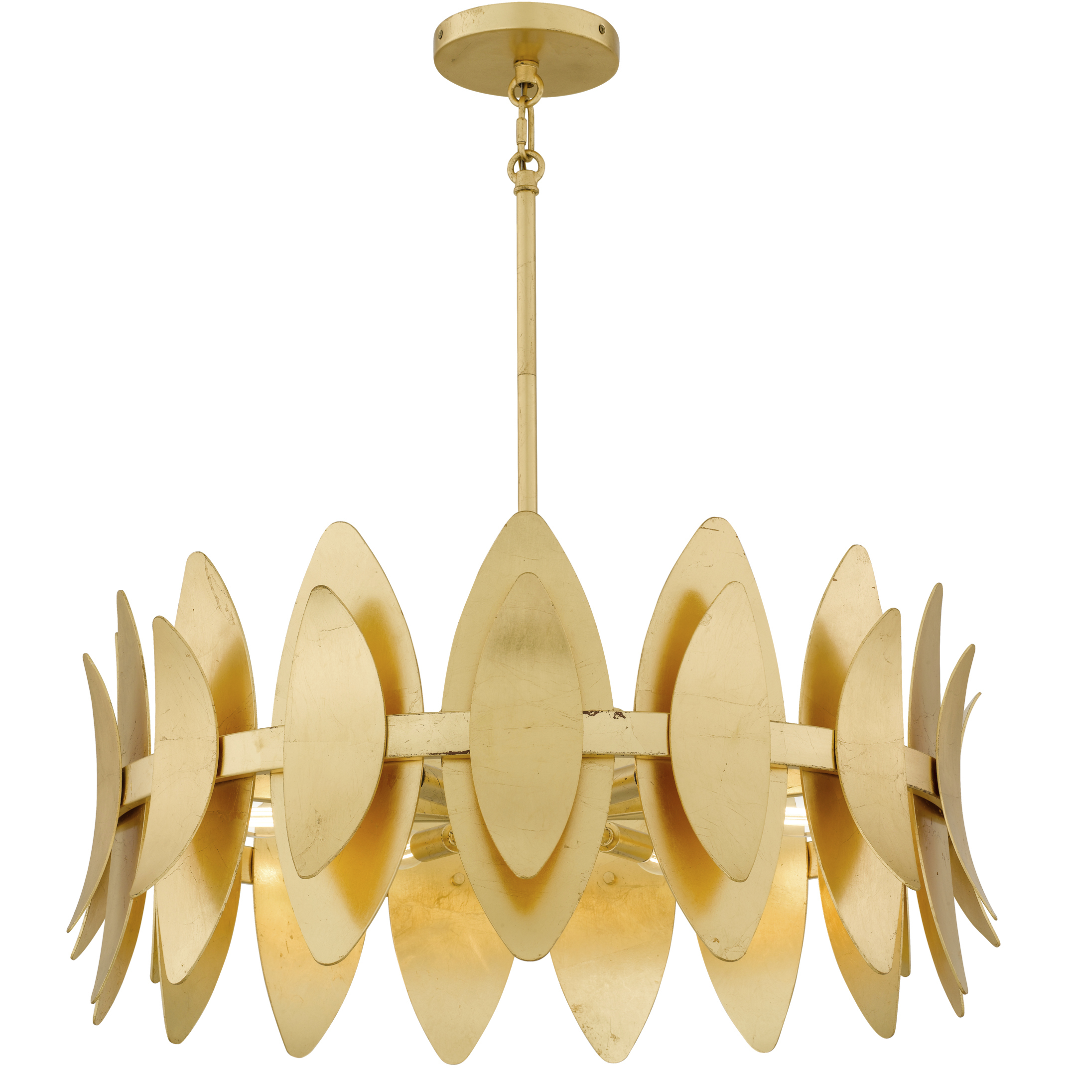 Hayley 6 Light 27.5 inch Gold Leaf Pendant Ceiling Light