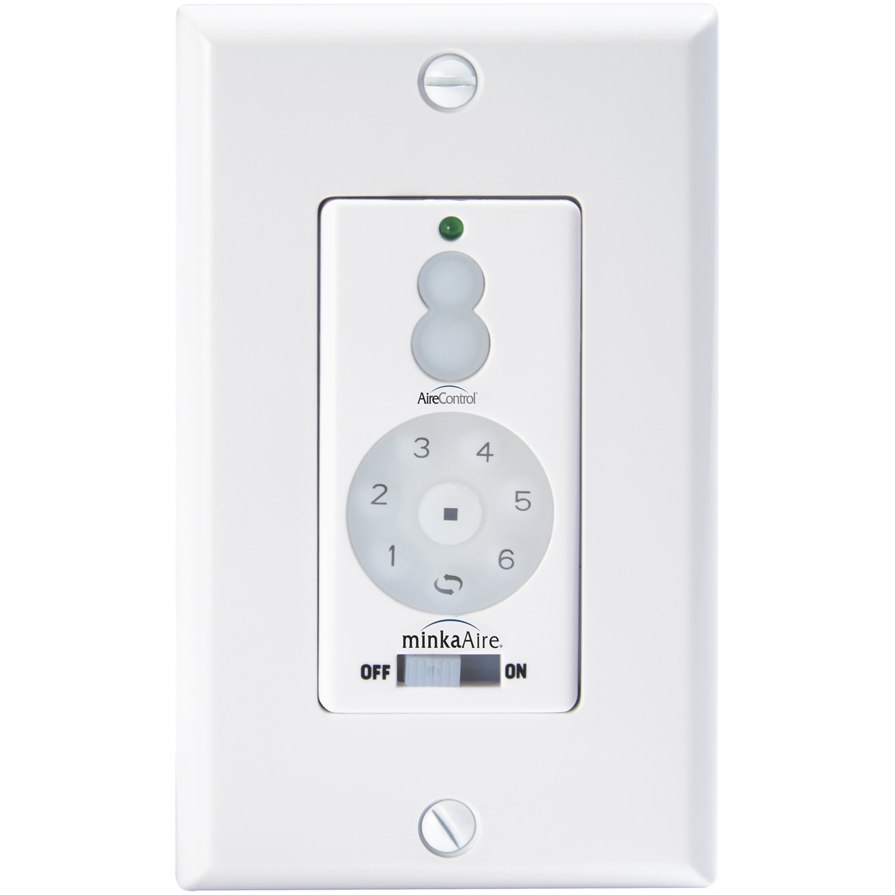 Hailey 120 White Wall Mount Fan Control