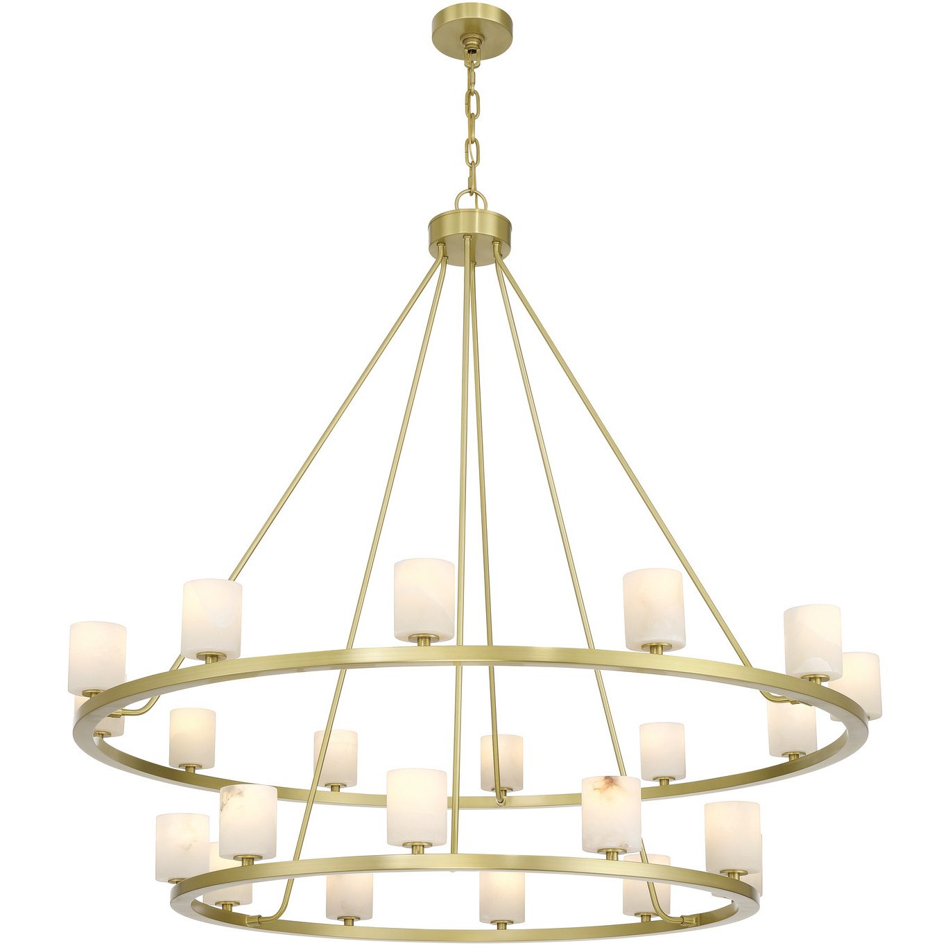Aragon 22 Light 46.75 inch Soft Brass Chandelier Ceiling Light