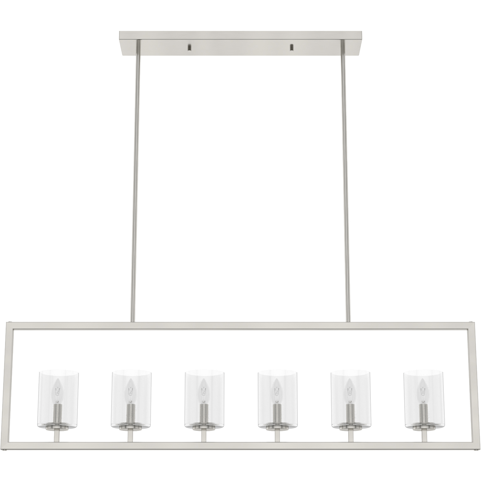 Kerrison 6 Light 48 inch Brushed Nickel Linear Chandelier Ceiling Light