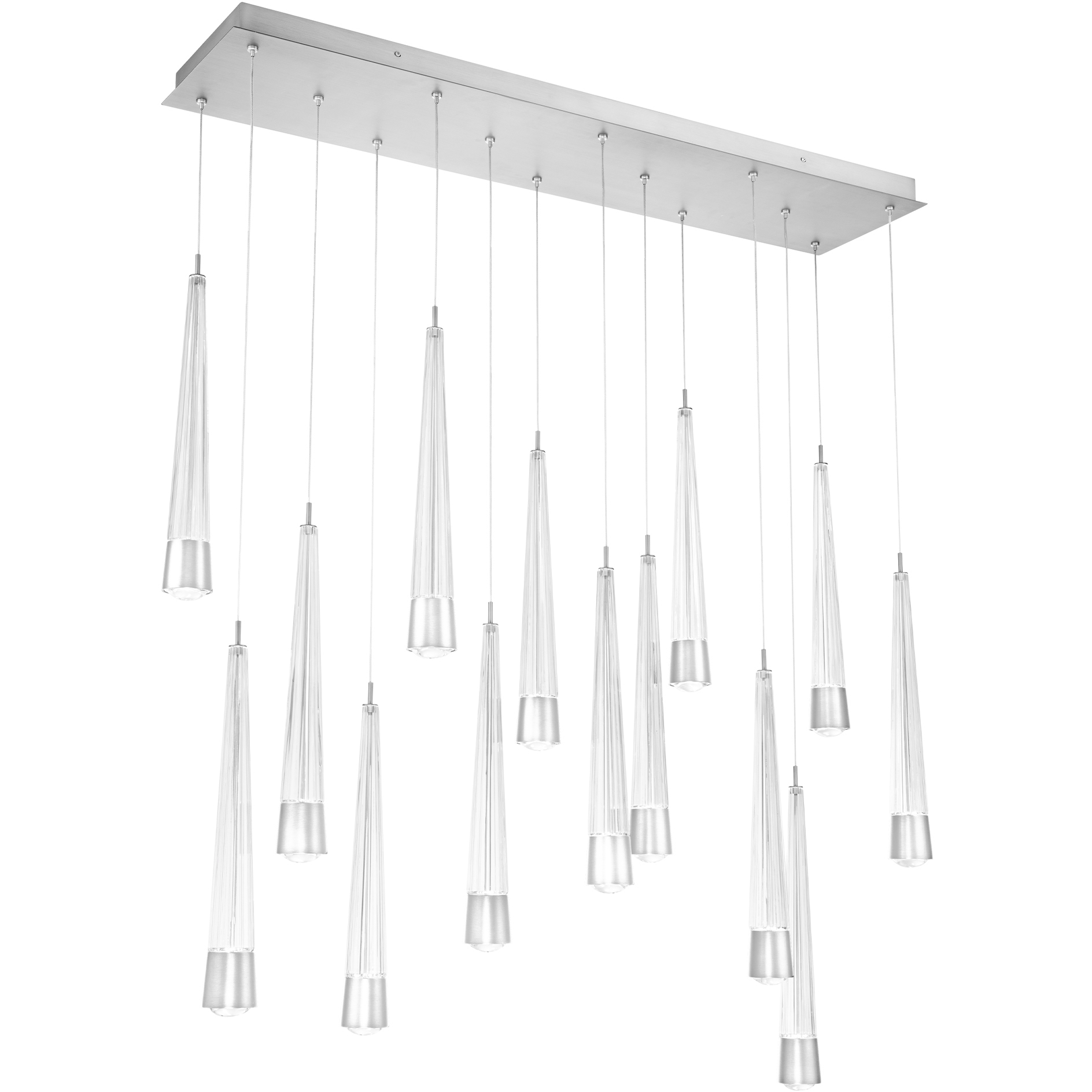 Quill LED 9.5 inch Chrome Multi-Light Pendant Ceiling Light, dweLED