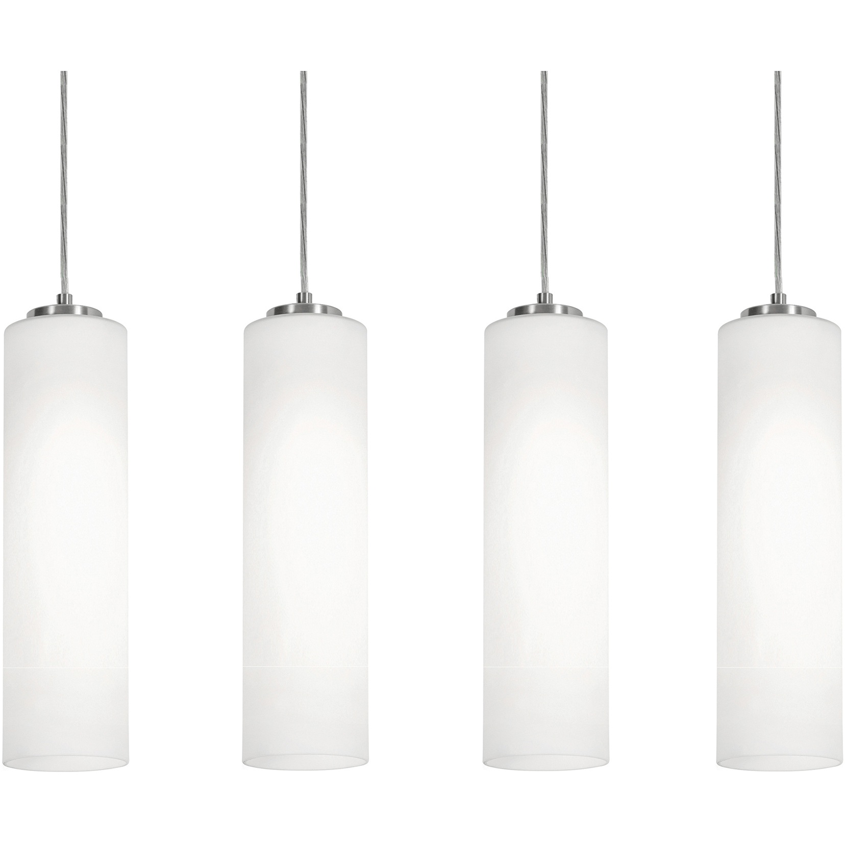 Leo 4 Light 36 inch Satin Nickel Linear Pendant Ceiling Light