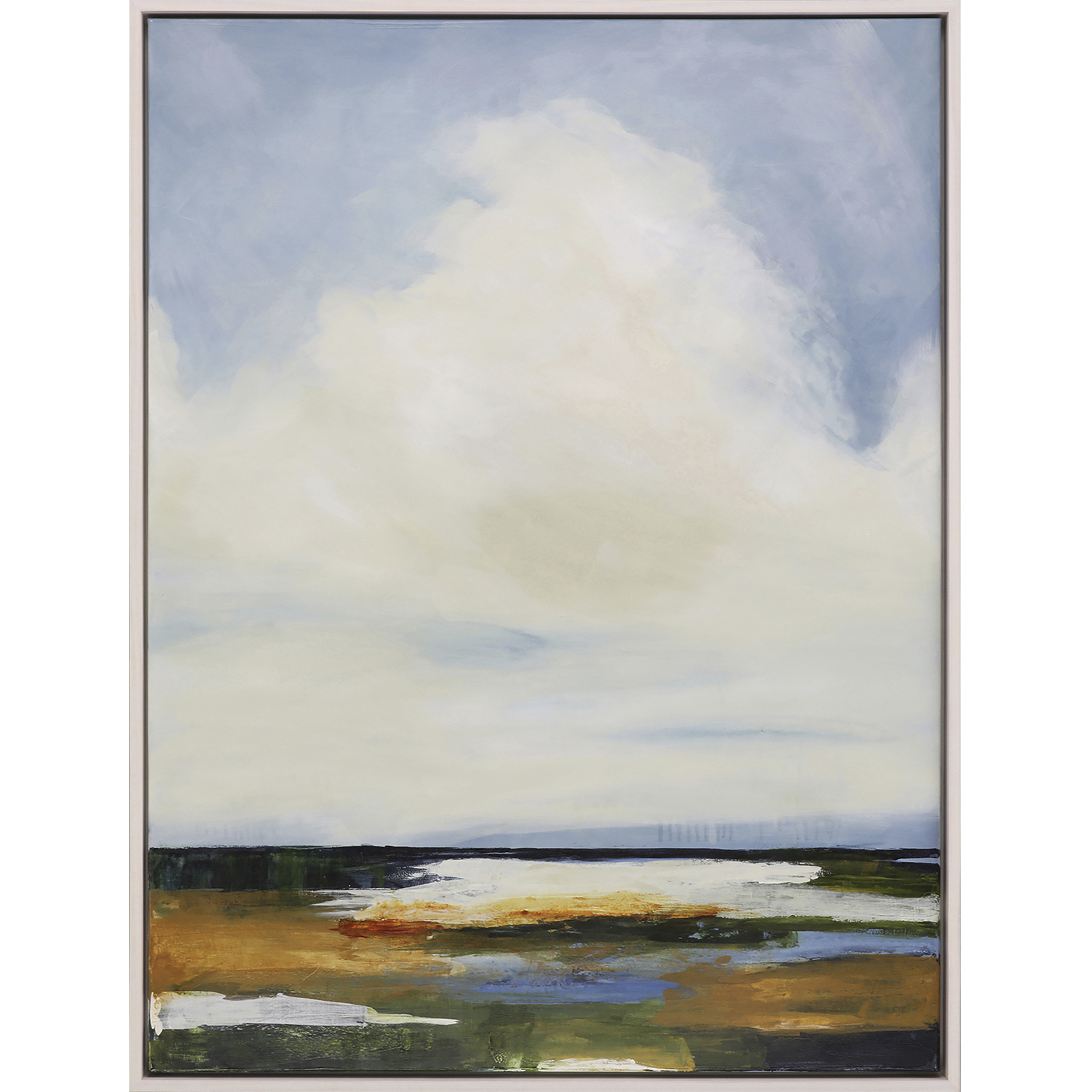Late in the Day Blue and Green and White and Yellow Canvas, The Studio