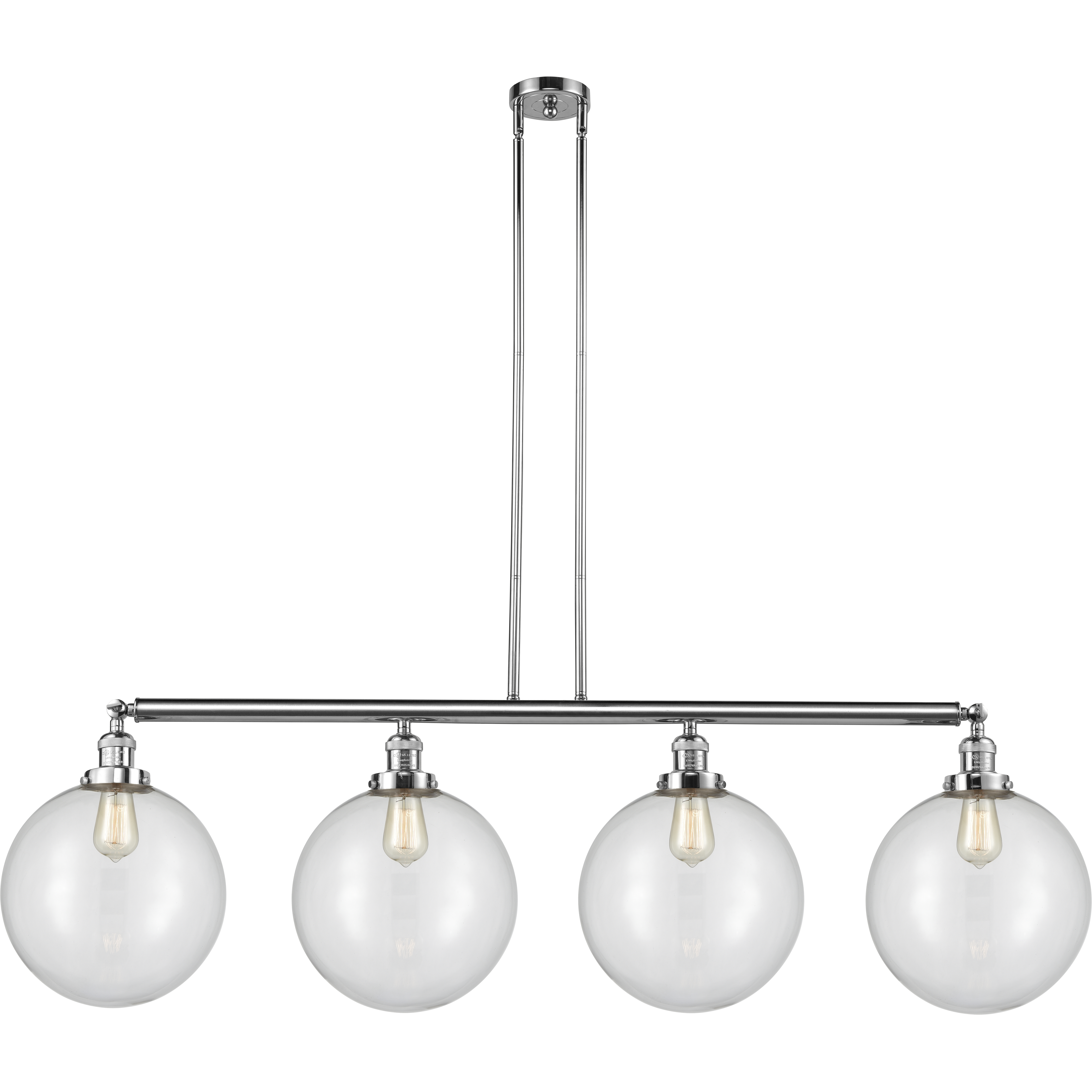 Franklin Restoration XX-Large Beacon LED 56 inch Polished Chrome Island Light Ceiling Light in Clear Glass, Franklin Restoration