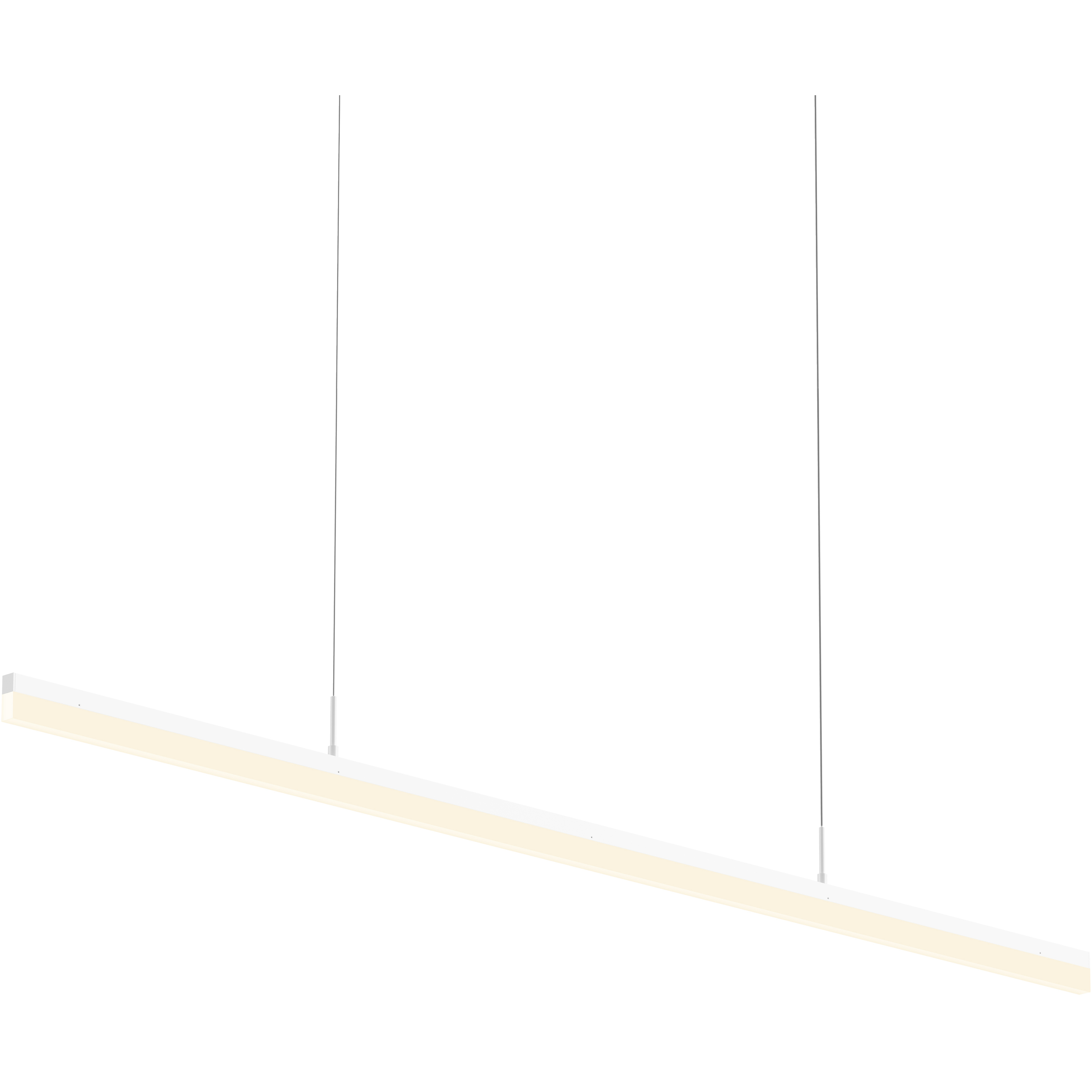 Stiletto LED 59.5 inch Satin White Pendant Ceiling Light in Standard Suspension