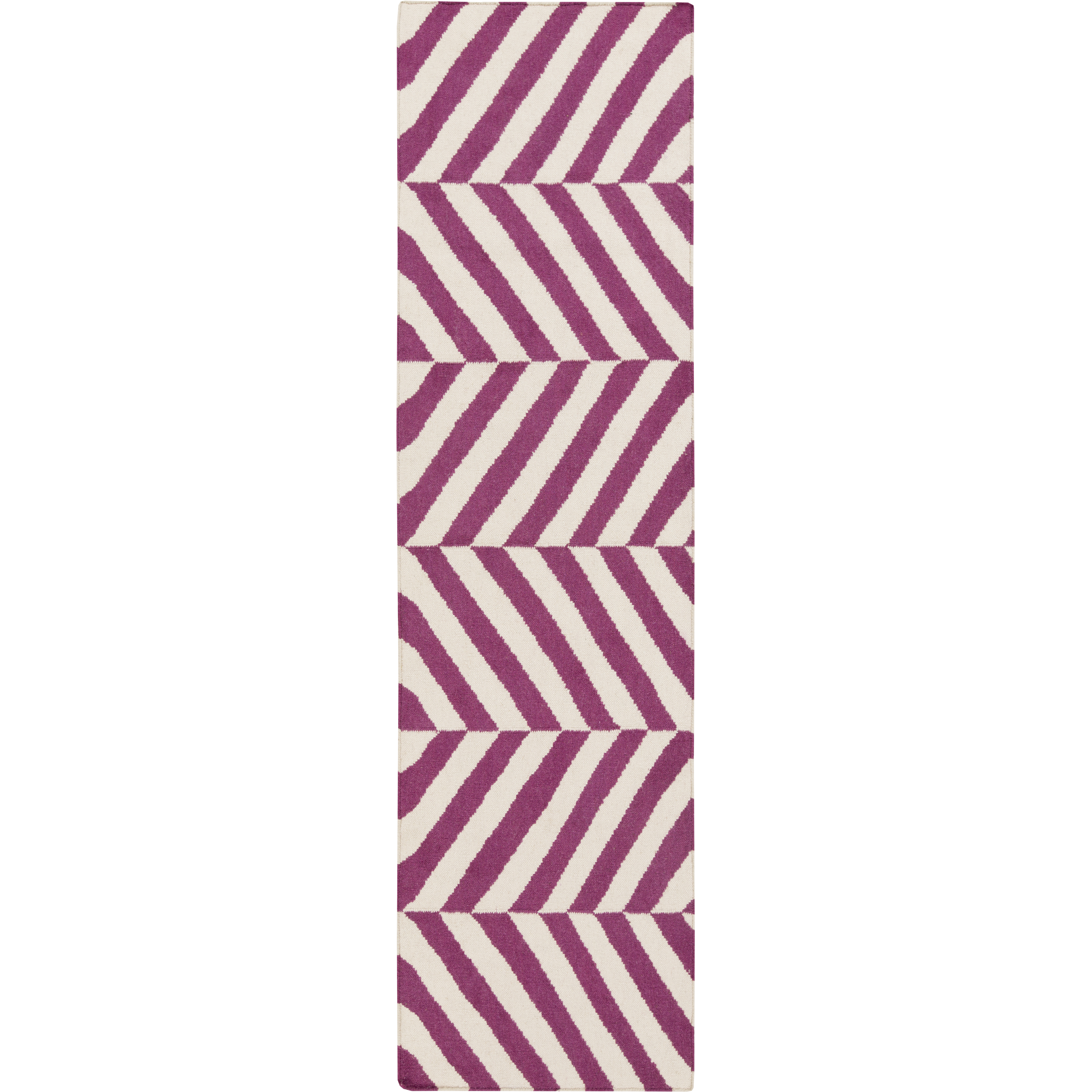 Frontier 96 X 30 inch Bright Pink, Taupe Rug
