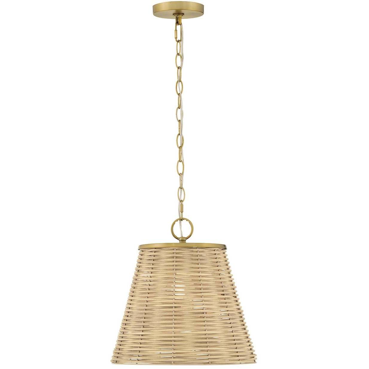 Brynn 1 Light 14 inch Lacquered Brass Pendant Ceiling Light