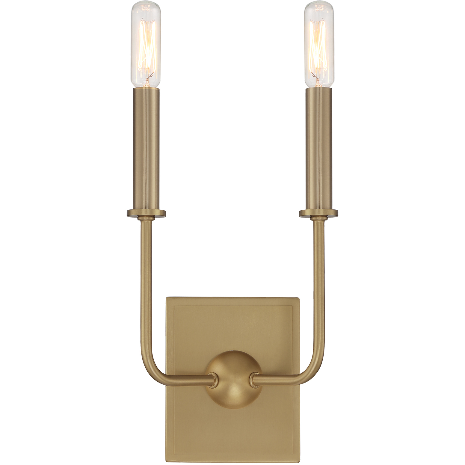 Avondale 2 Light 7 inch Warm Brass ADA Wall Sconce Wall Light, Essentials