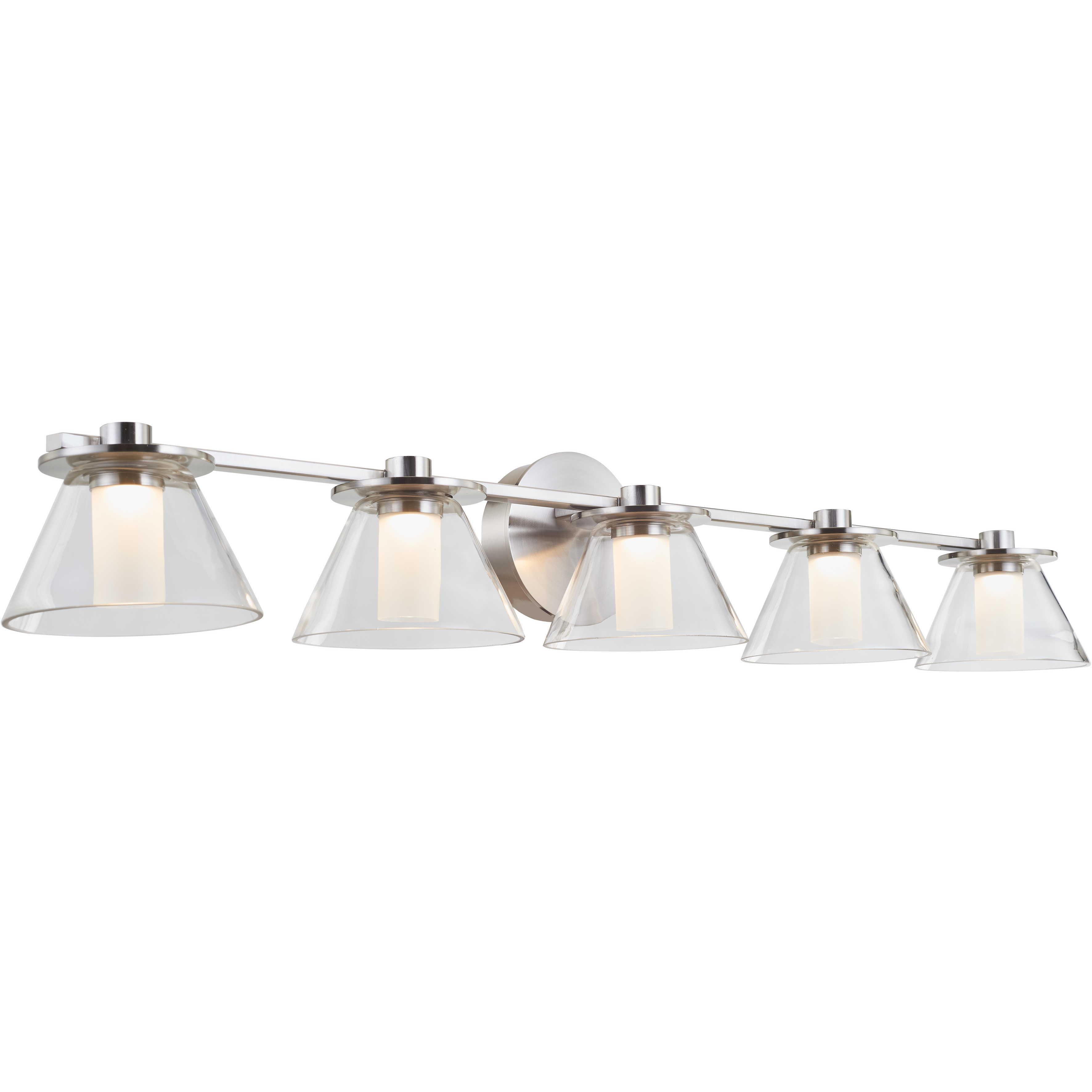 Cone LED 38 inch Brushed Nickel Bath Vanity Light Wall Light