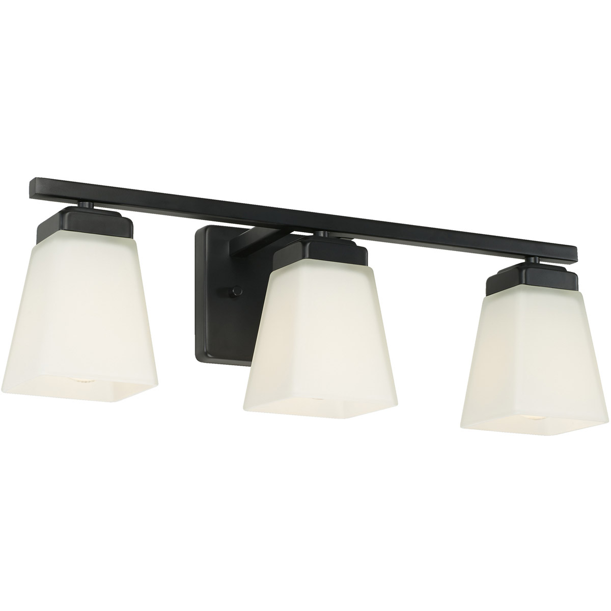 Baxley 3 Light 22 inch Matte Black Vanity Light Wall Light