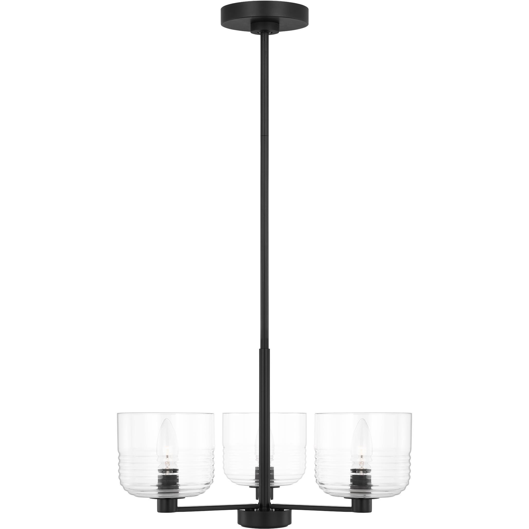 Drew & Jonathan Lochdale 3 Light 17.88 inch Midnight Black Chandelier Ceiling Light, Small