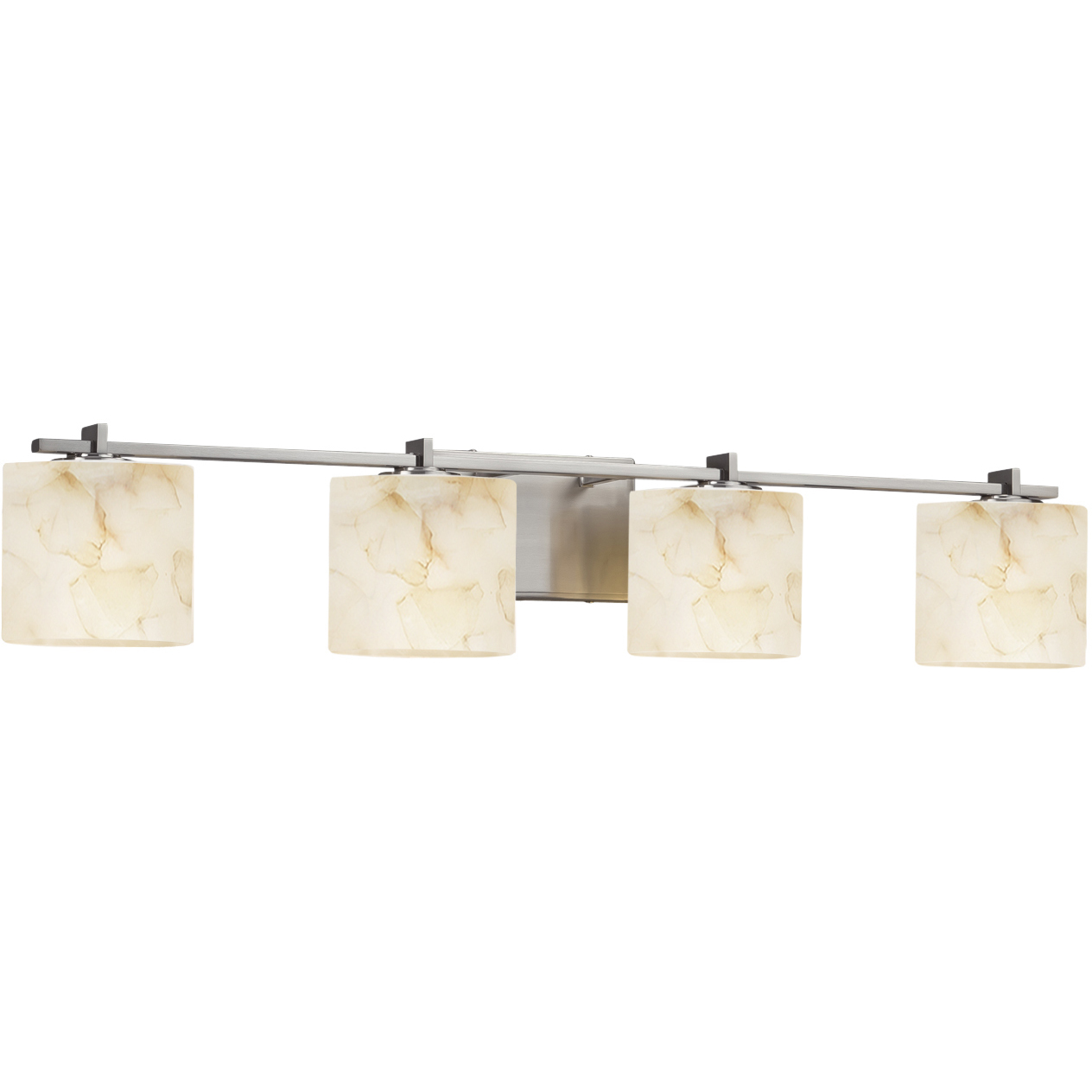 Alabaster Rocks LED 36.75 inch Brushed Nickel Vanity Light Wall Light in 2800 Lm LED, Oval