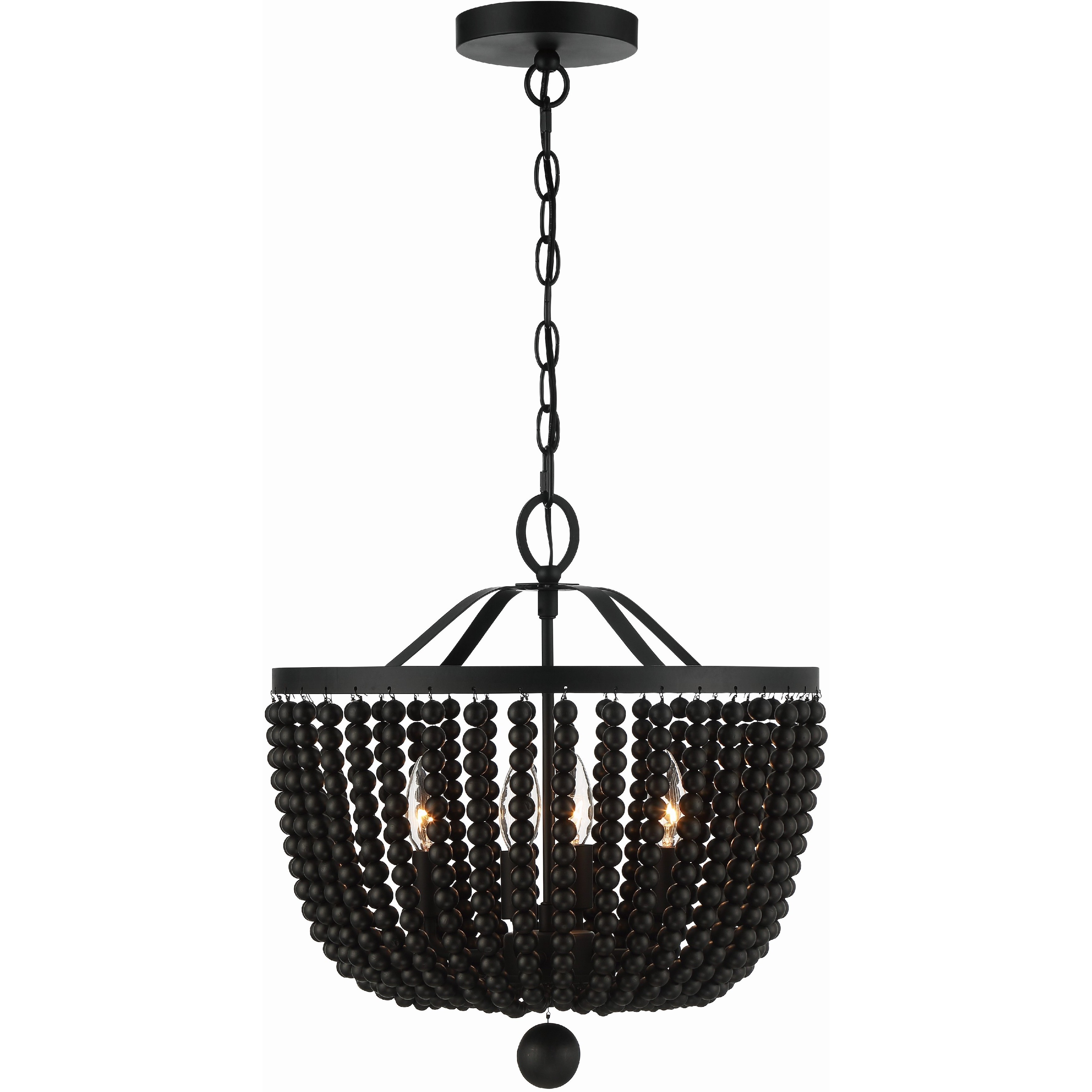 Rylee 4 Light 16.5 inch Matte Black Chandelier Ceiling Light