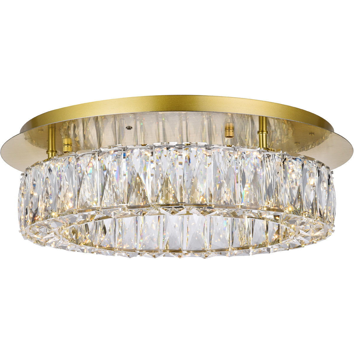 Monroe 17.7 inch Gold Flush Mount Ceiling Light