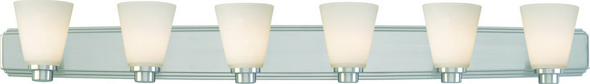 Southport 6 Light 48 inch Satin Nickel Bath Vanity Wall Light