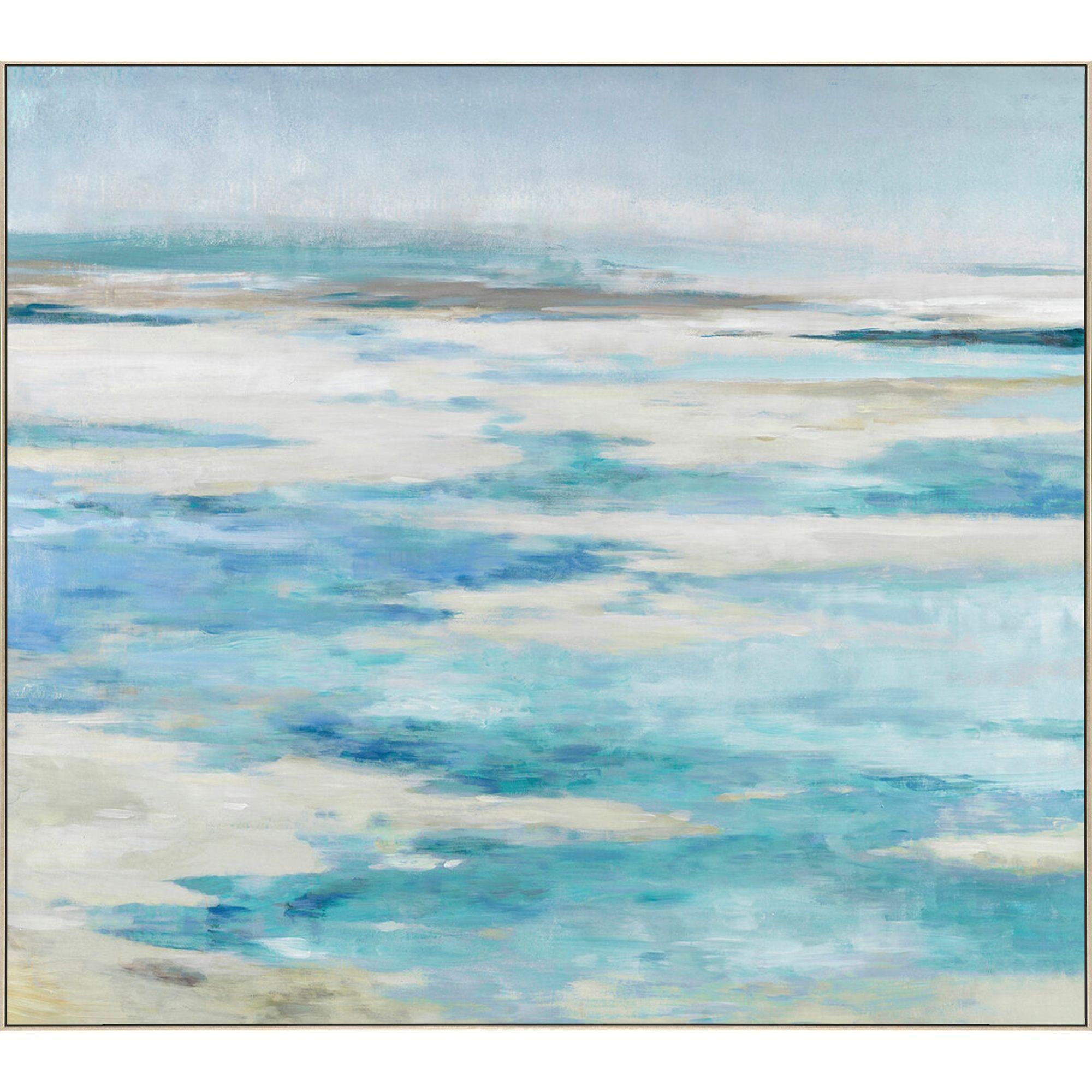 Paragon Blue and Beige and Gray and White Framed Art
