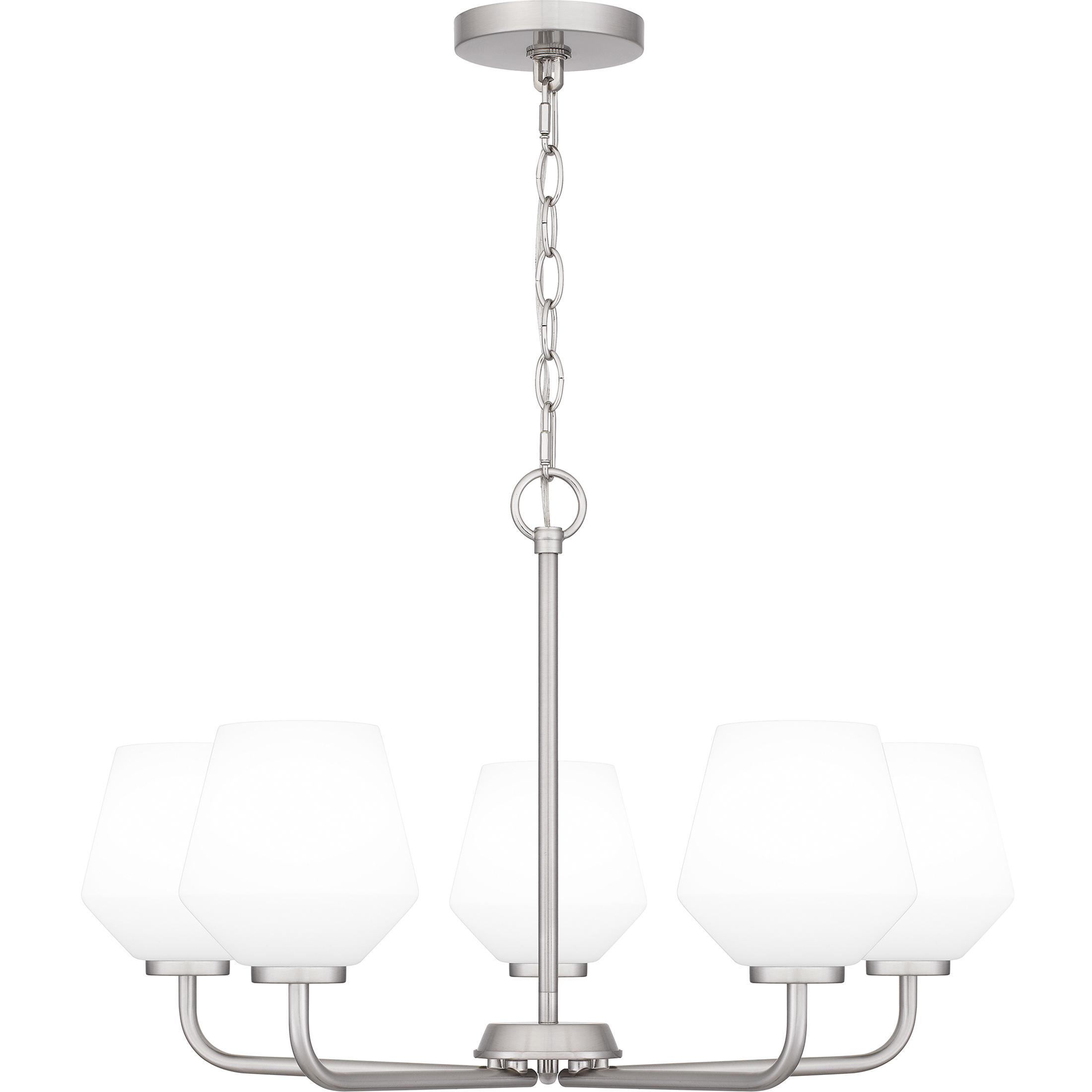 Quoizel Nielson 5 Light 25 inch Brushed Nickel Chandelier Ceiling Light NIE5025BN - Open Box