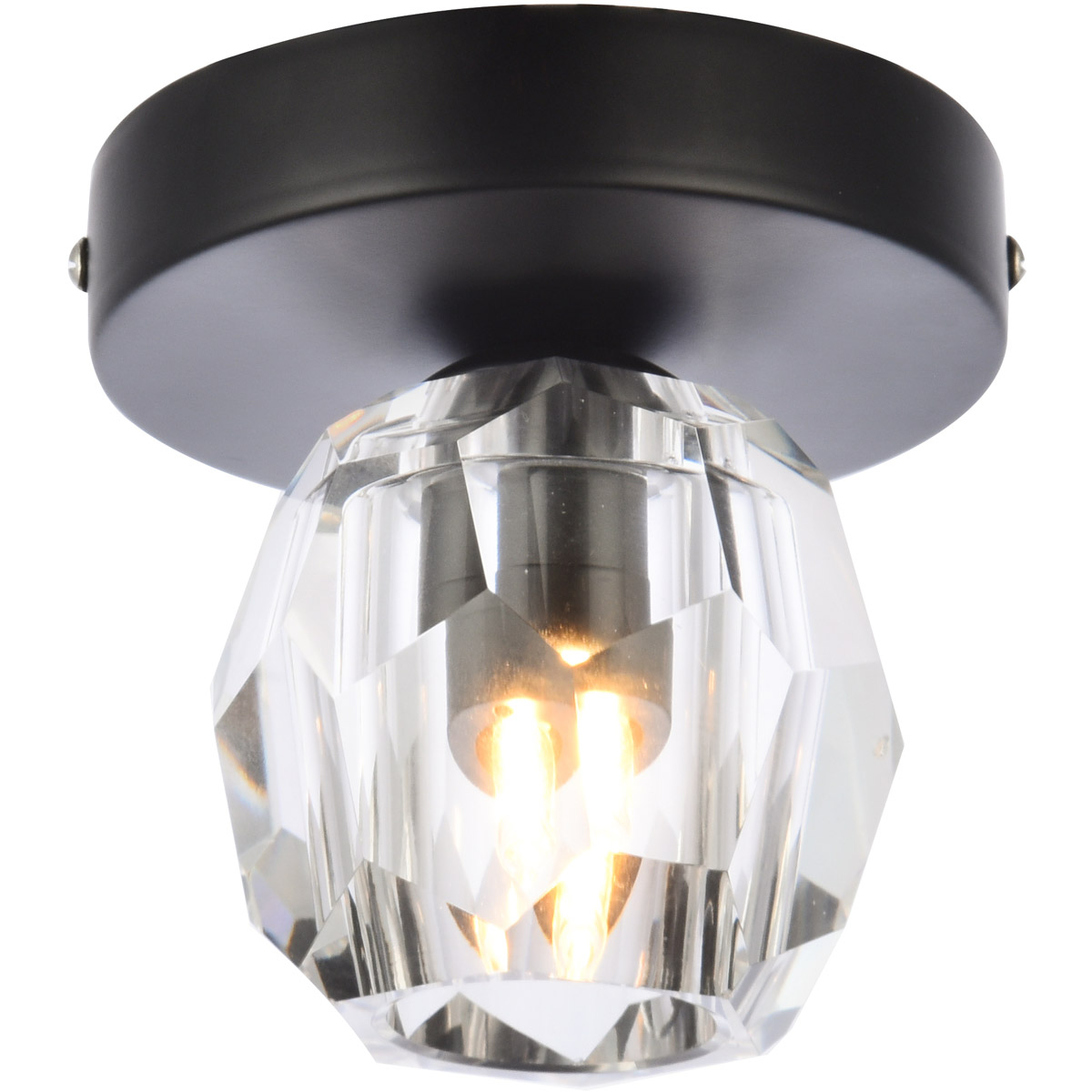 Eren 1 Light 4.7 inch Black Flush Mount Ceiling Light