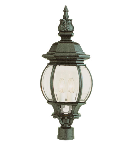 Parsons 4 Light 28 inch Black Outdoor Postmount Lantern