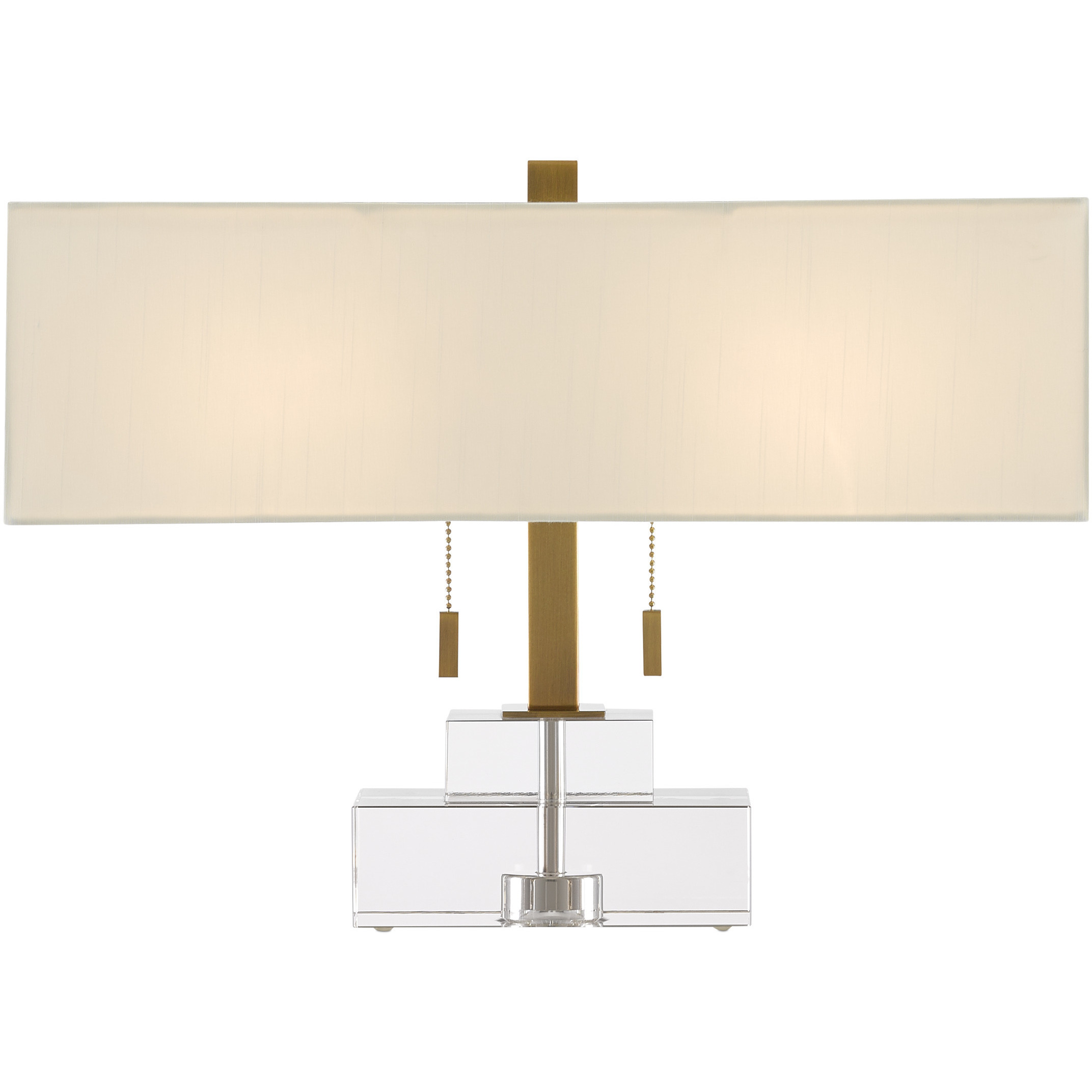 Chiara 14.5 inch 75 watt Clear and Antique Brass Table Lamp Portable Light