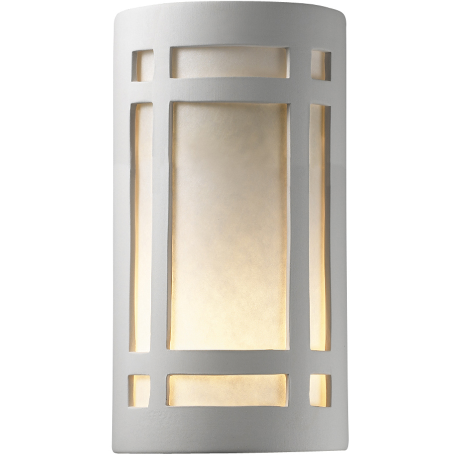 Ambiance LED 8 inch Carbon Matte Black Wall Sconce Wall Light in Carbon-Matte Black, 2000 Lm LED, White Styrene, Large