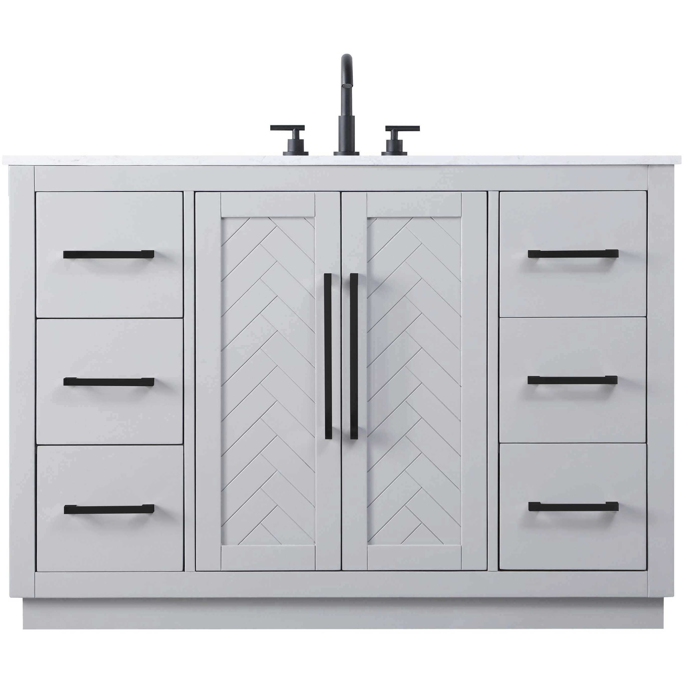 Chase 48 X 34 inch Grey Bathroom Vanity Cabinet