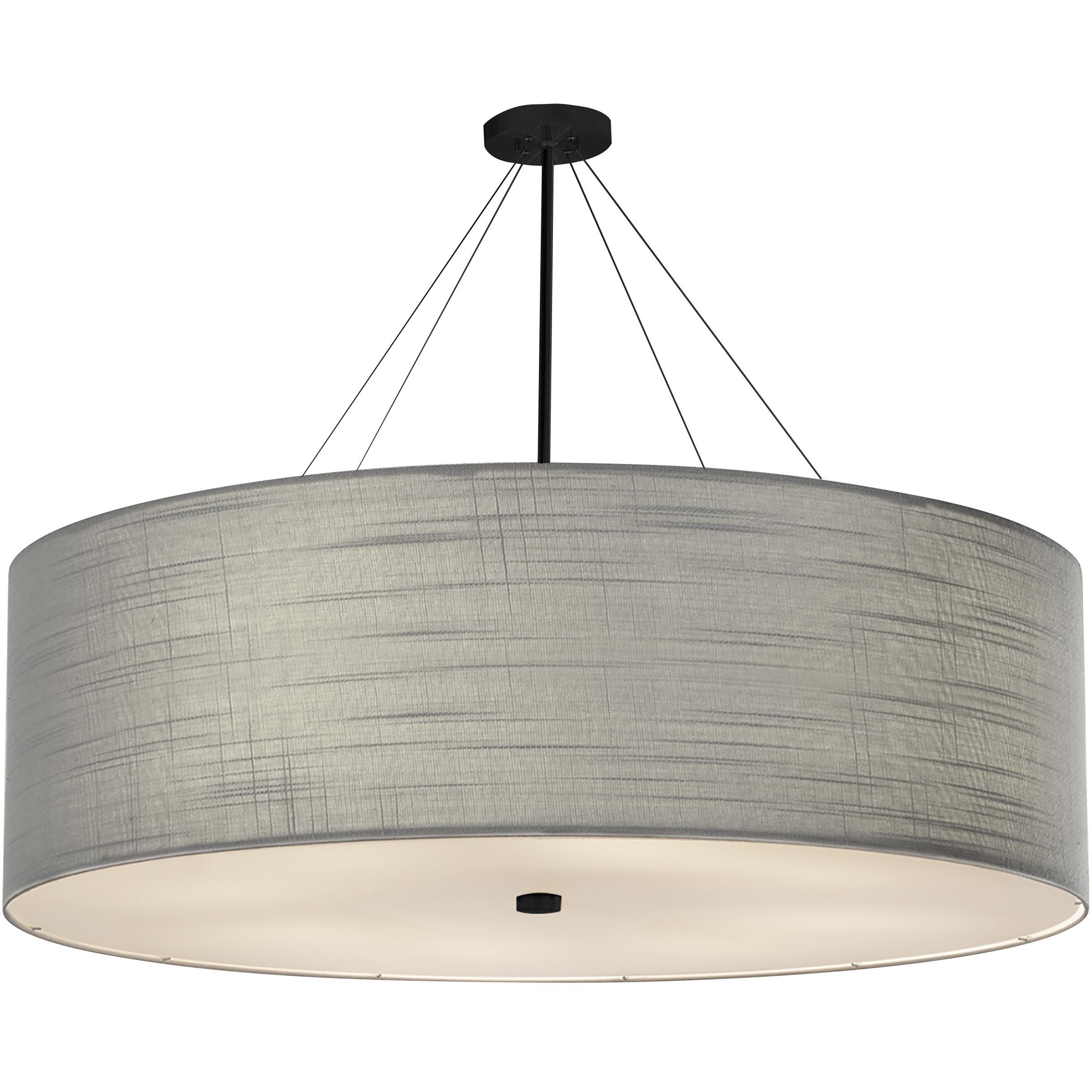 Textile Collection - Classic Family 60 inch Matte Black Pendant Ceiling Light