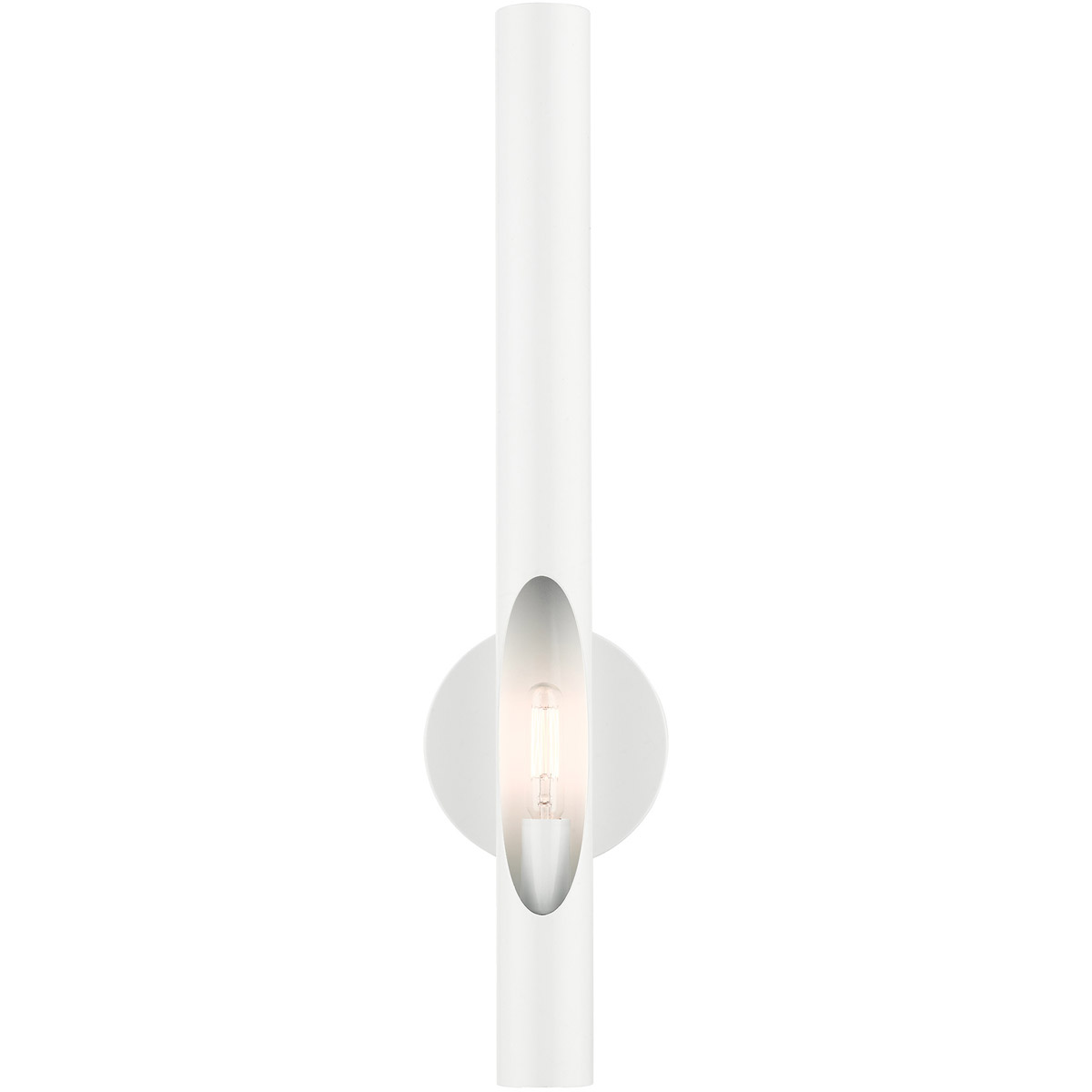 Acra 1 Light 5 inch Shiny White ADA ADA Single Sconce Wall Light