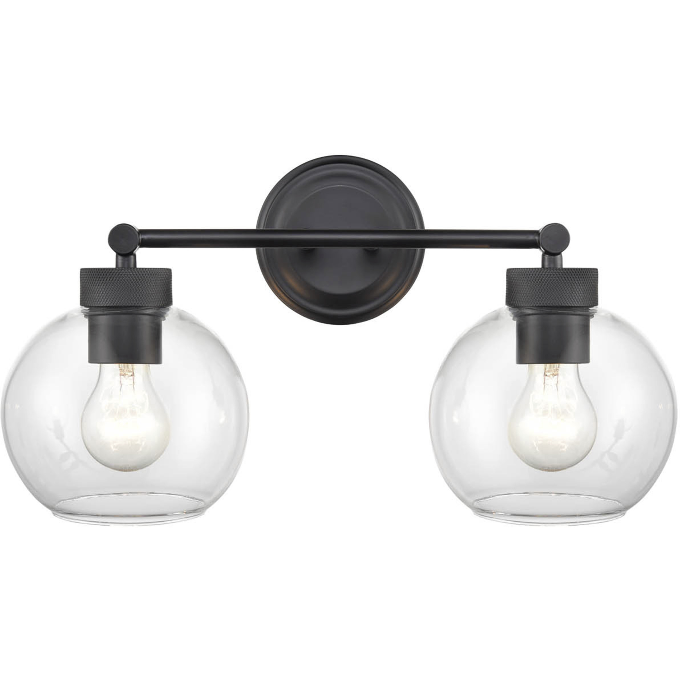 Jonatan 2 Light 16 inch Matte Black Bathroom Vanity Light Wall Light