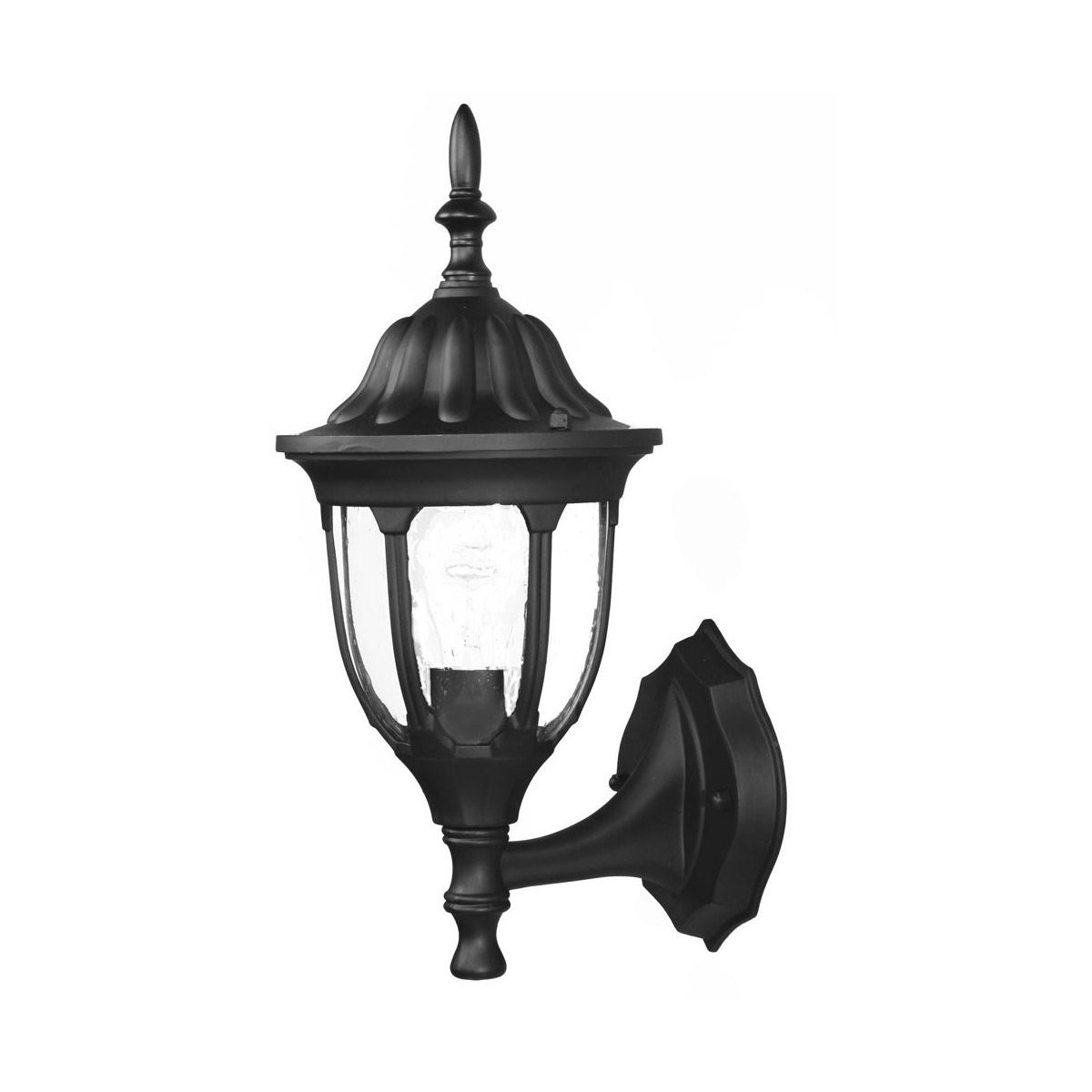 Suffolk 1 Light 15 inch Matte Black Exterior Wall Mount in Clear