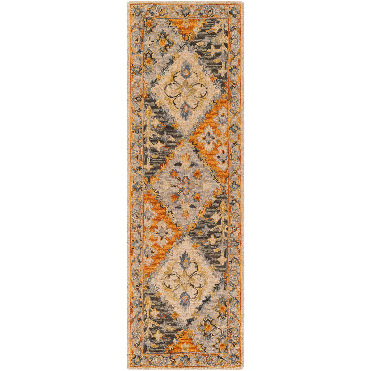 Artemis 96 X 30 inch Burnt Orange/Camel/Charcoal/Denim/Olive Rugs