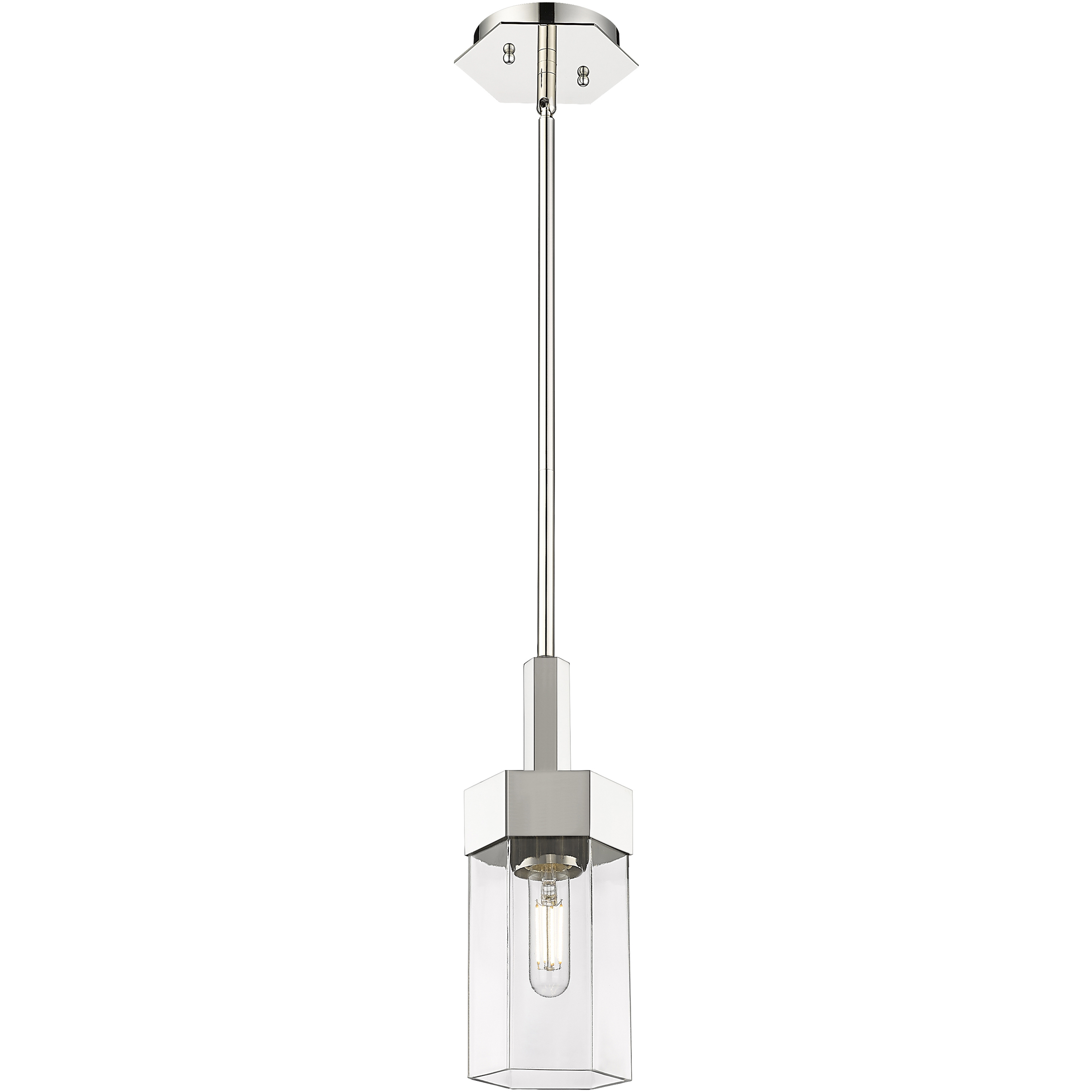 Claverack 1 Light 5 inch Polished Nickel Pendant Ceiling Light in Clear Glass
