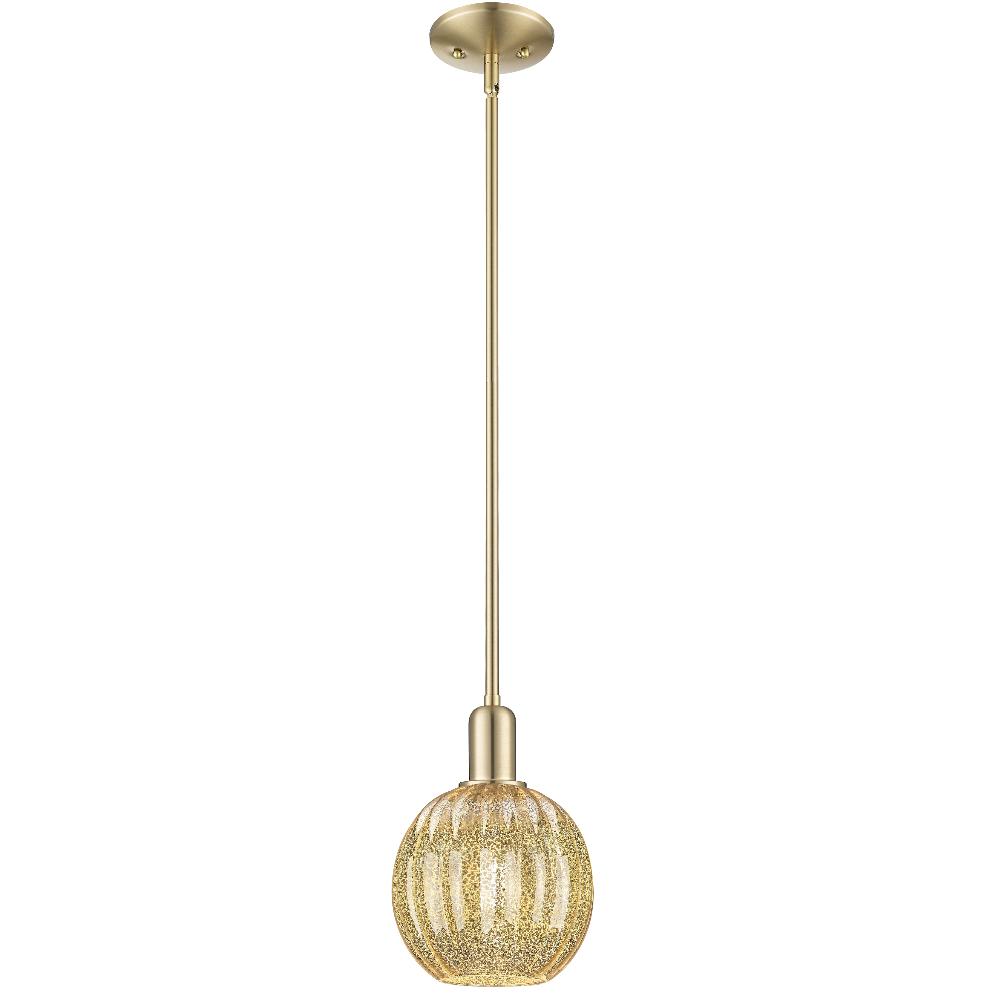 Preston 1 Light 7 inch Champagne Bronze Mini Pendant Ceiling Light in Mercury Glass