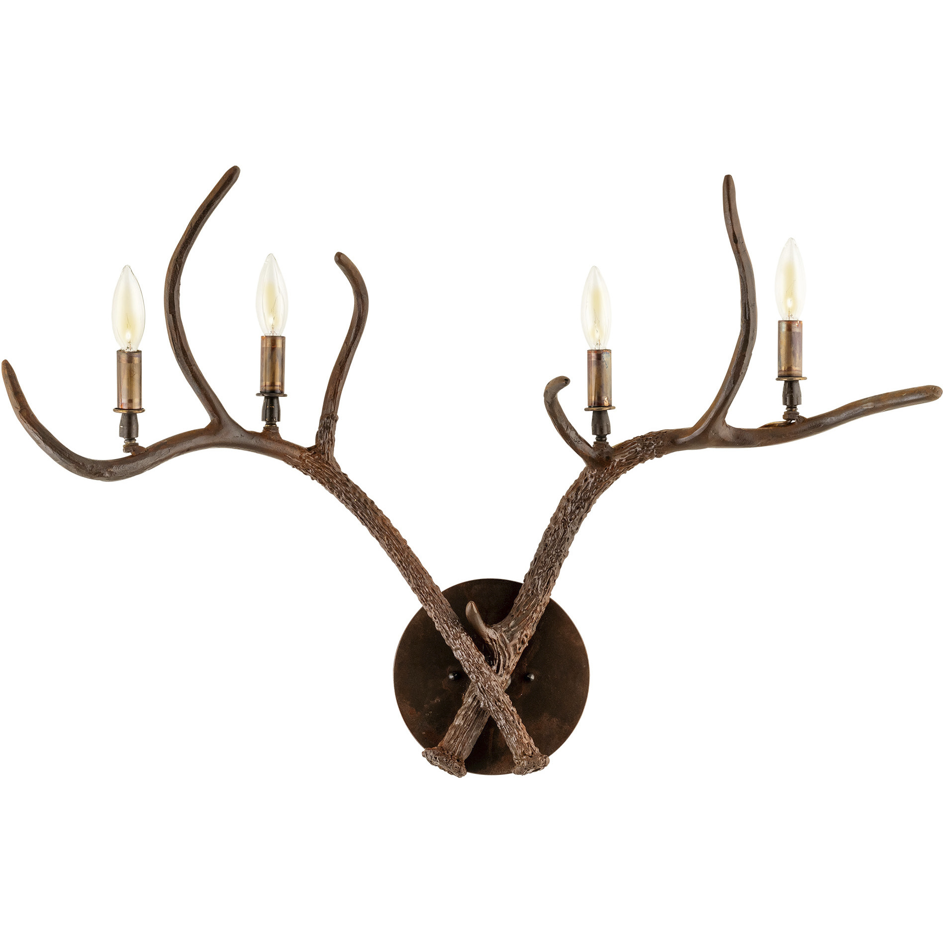 Hill County 4 Light Rustic Bronze Wall Sconce Wall Light