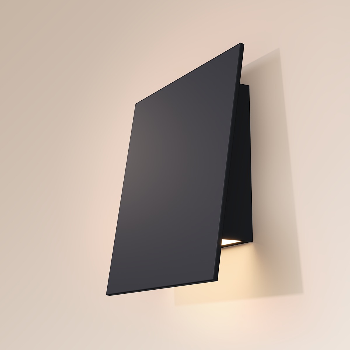 Angled Plane LED 7.75 inch Textured Bronze Indoor-Outdoor Sconce, Inside-Out