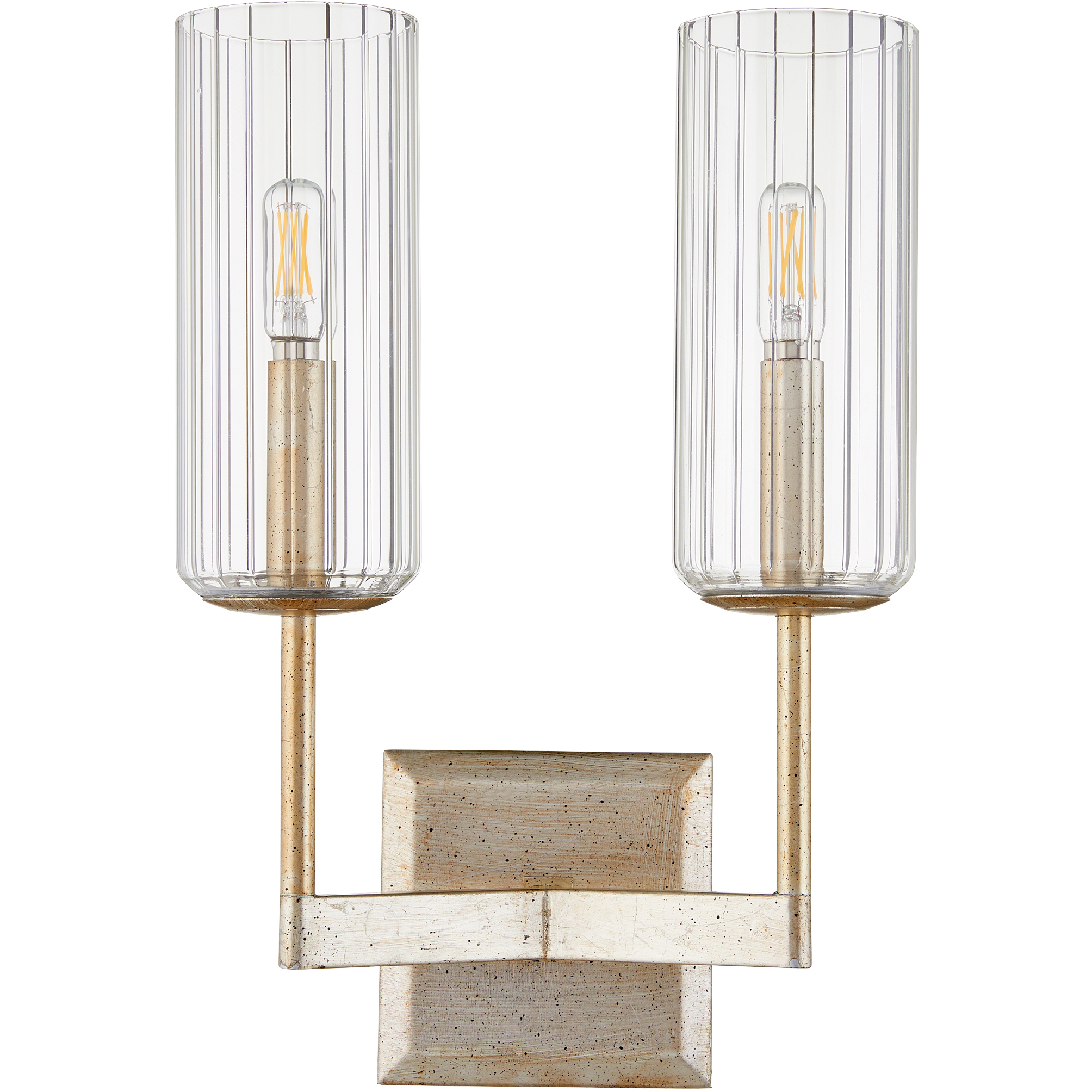 Merrick 2 Light 10.5 inch Aged Silver Leaf Wall Sconce Wall Light