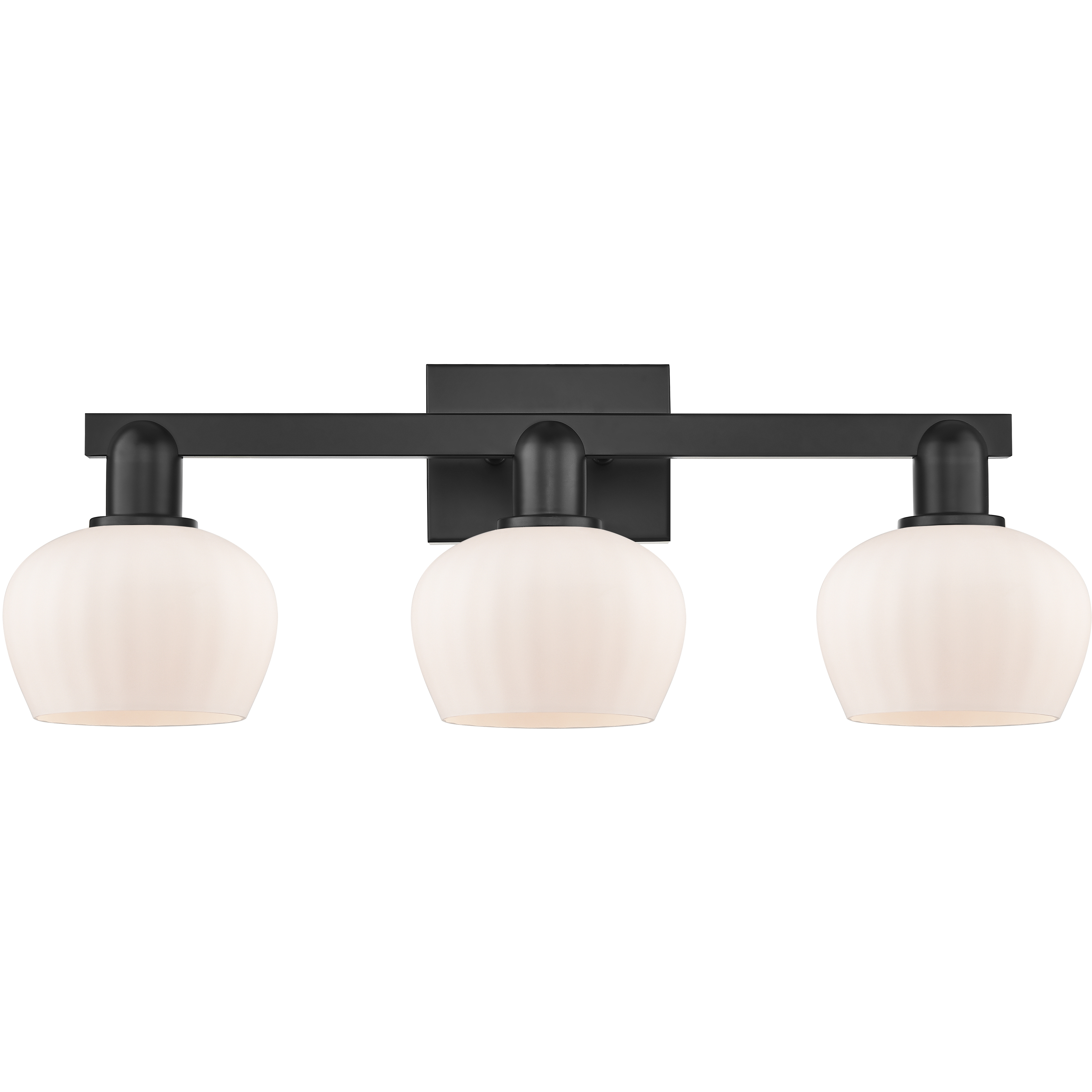 Arcadia Fenton 3 Light 25.5 inch Matte Black Bath Vanity Light Wall Light