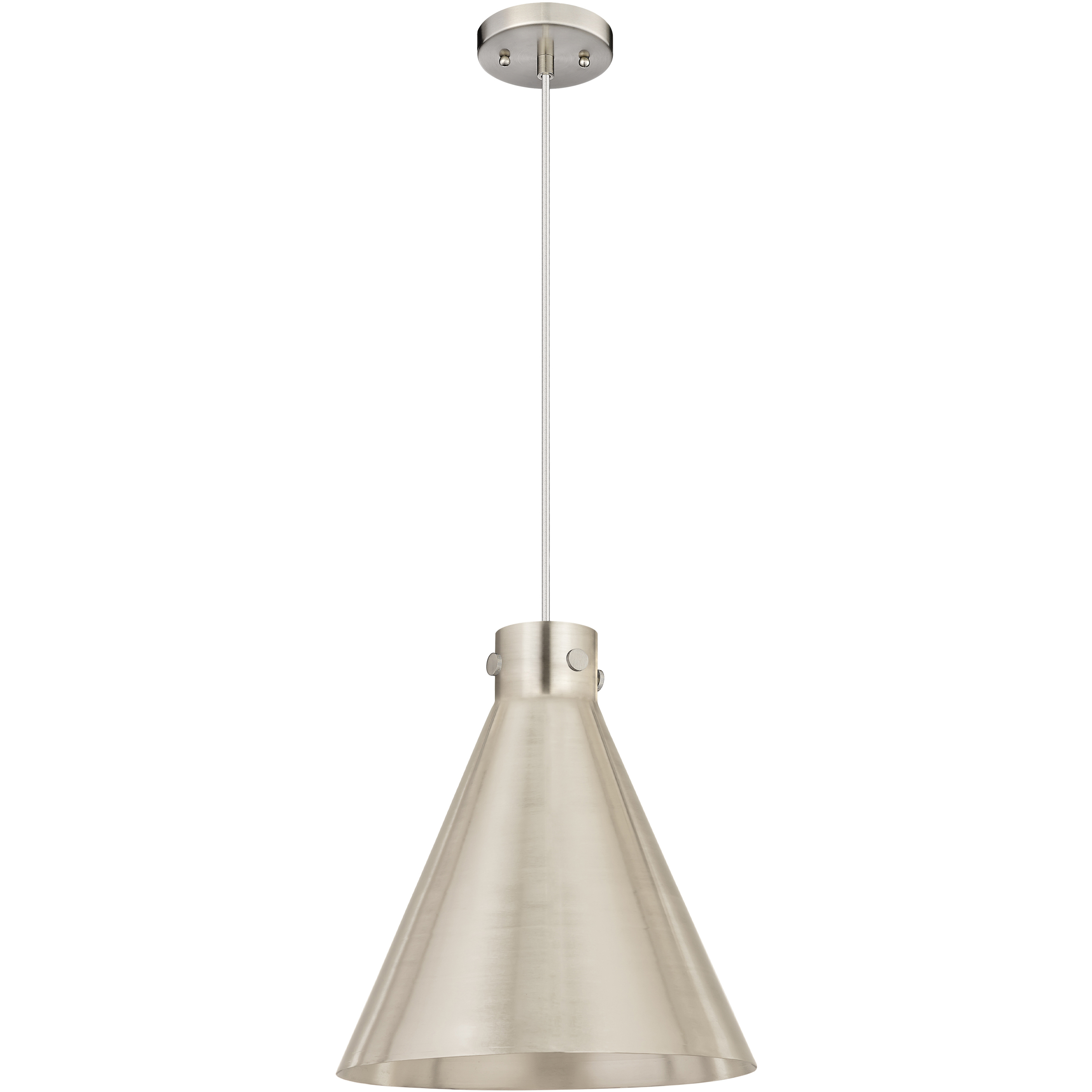 Newton Cone 1 Light 16 inch Satin Nickel Pendant Ceiling Light
