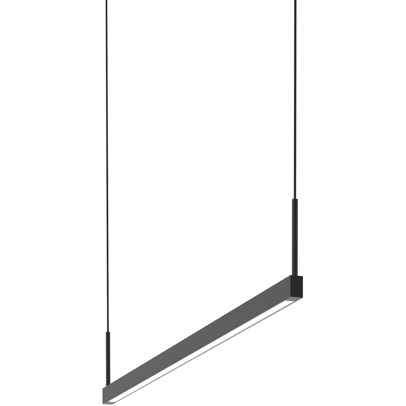 Thin-Line LED 36 inch Satin Black Pendant Ceiling Light in 3ft., 3000K