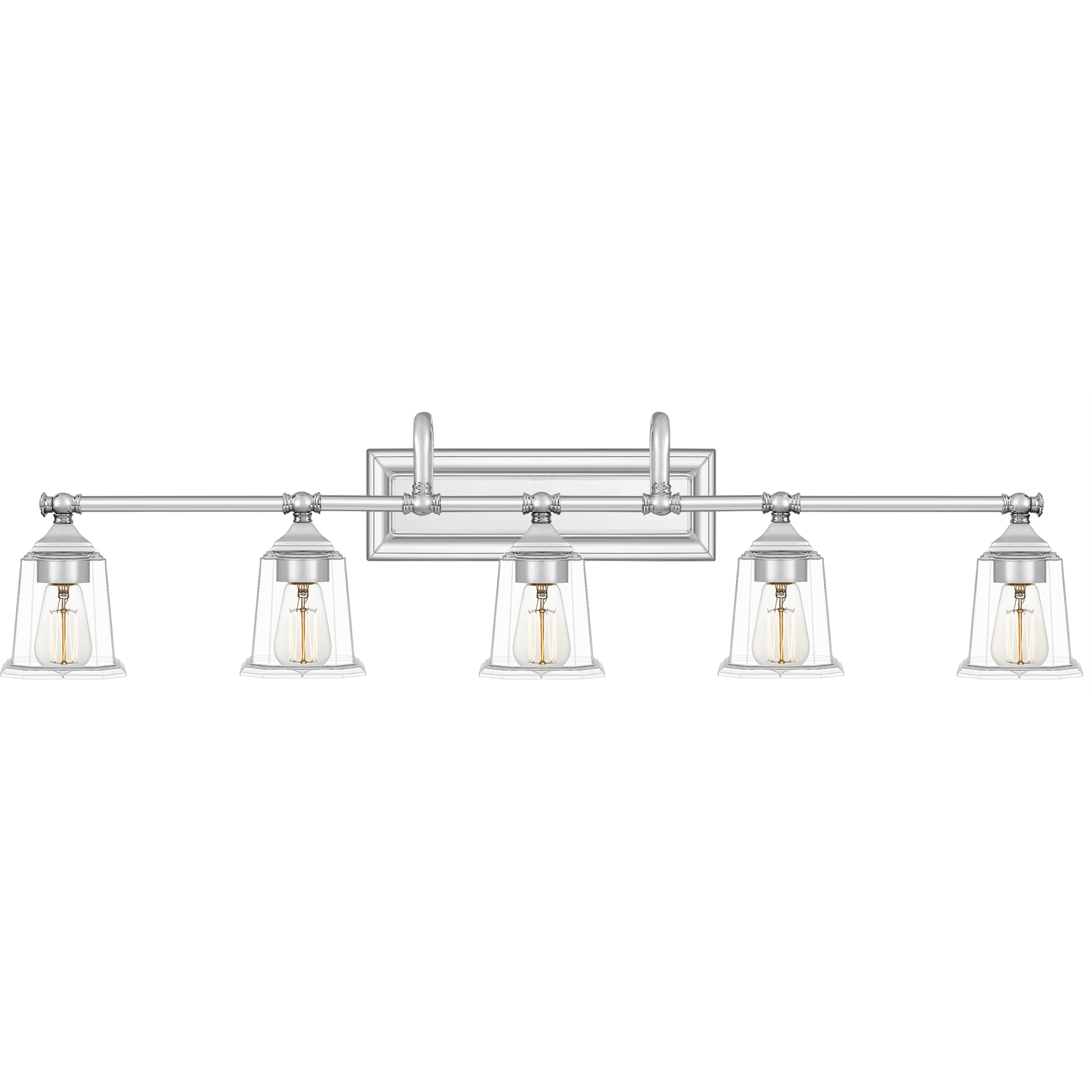 Nicholas 5 Light 42 inch Polished Chrome Bath Light Wall Light