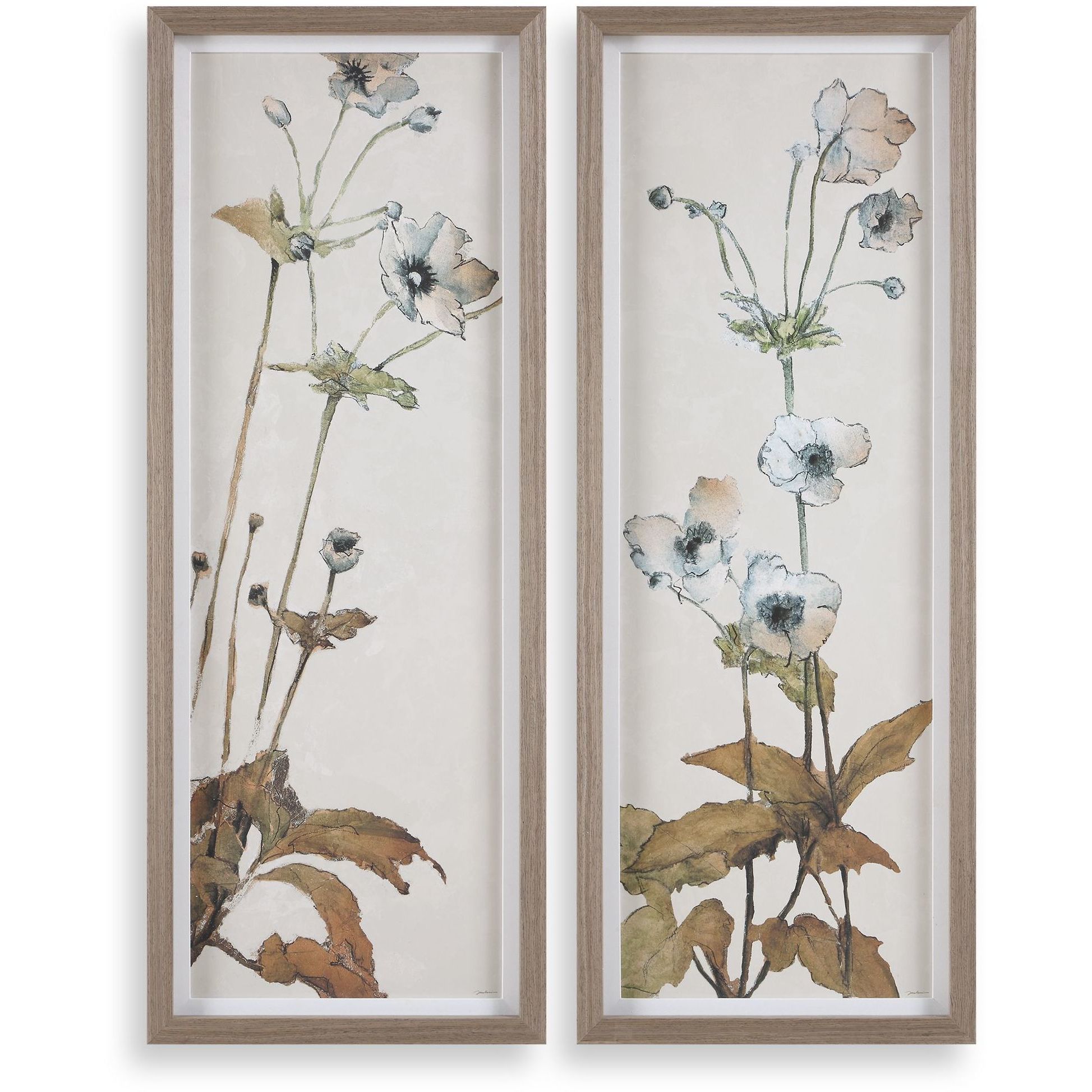 Garden 58 X 22 inch Framed Floral Prints, Set of 2