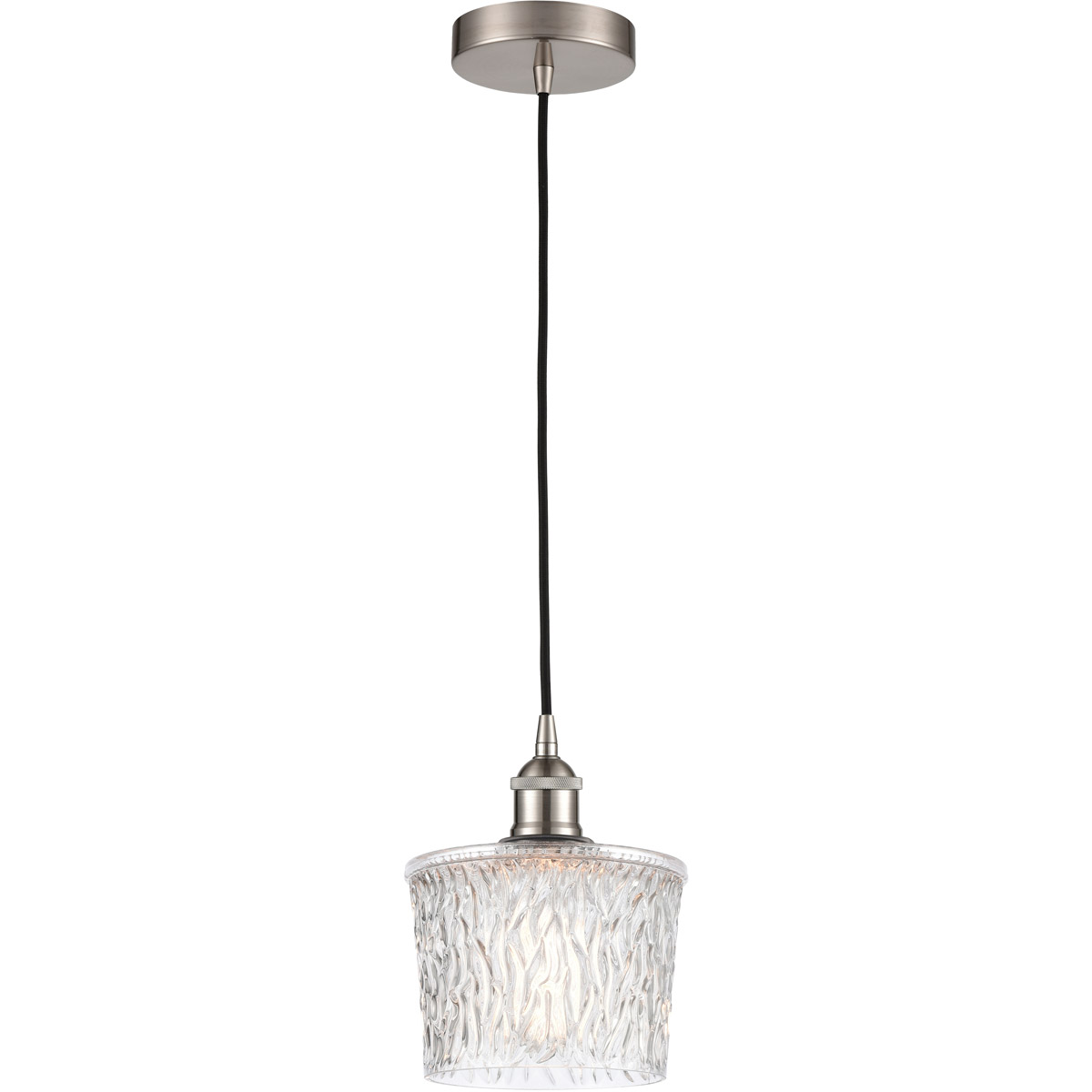 Edison Niagra LED 6.5 inch Brushed Satin Nickel Mini Pendant Ceiling Light