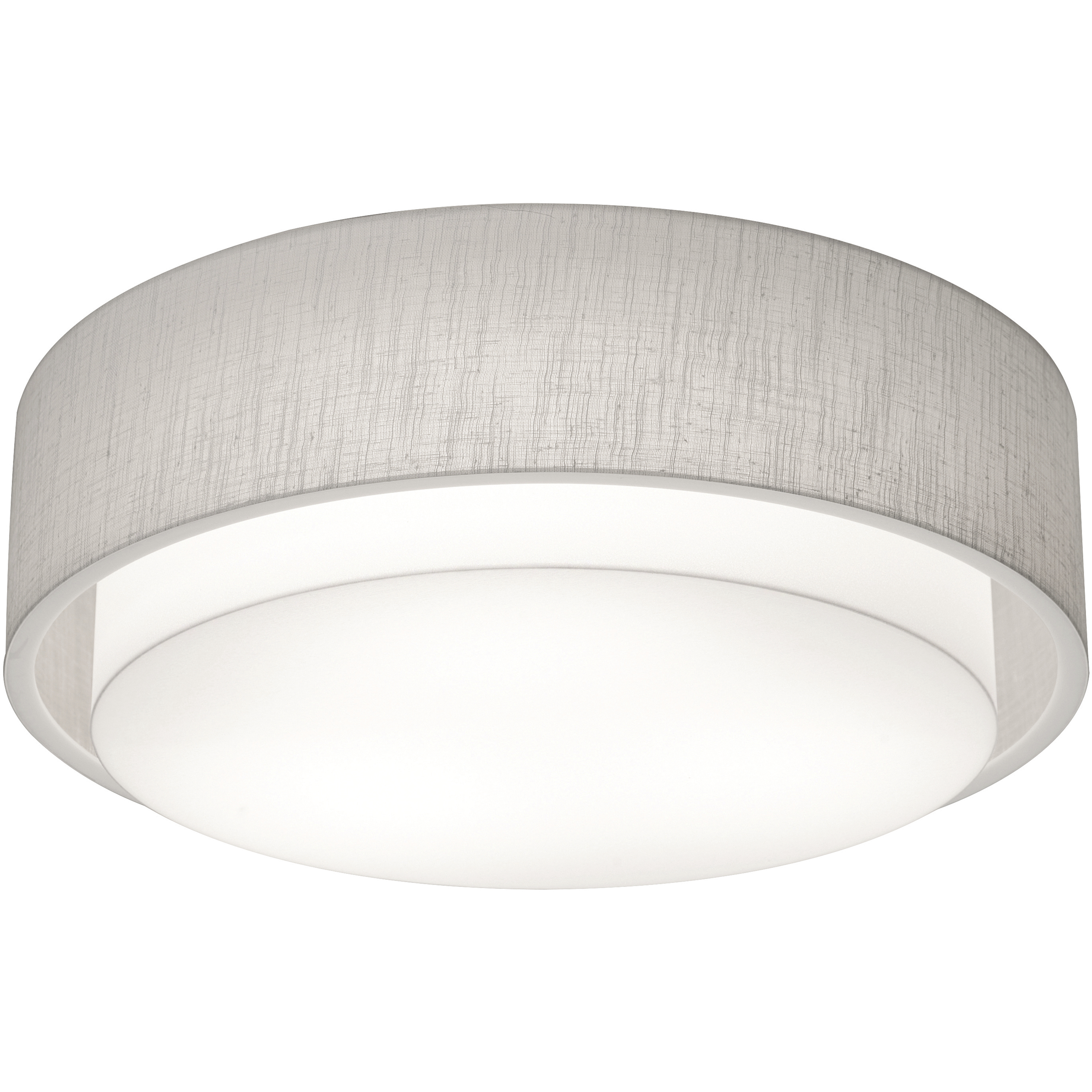 Sanibel 1 Light 18 inch White Flush Mount Ceiling Light in Linen White