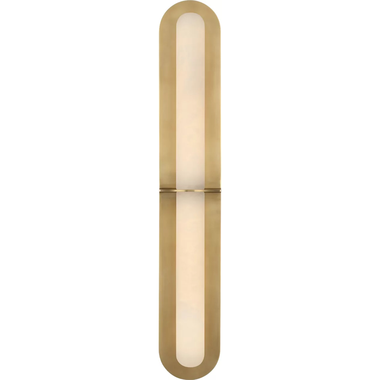 Kelly Wearstler Fosse LED 4.5 inch Antique-Burnished Brass Linear Tube Sconce Wall Light