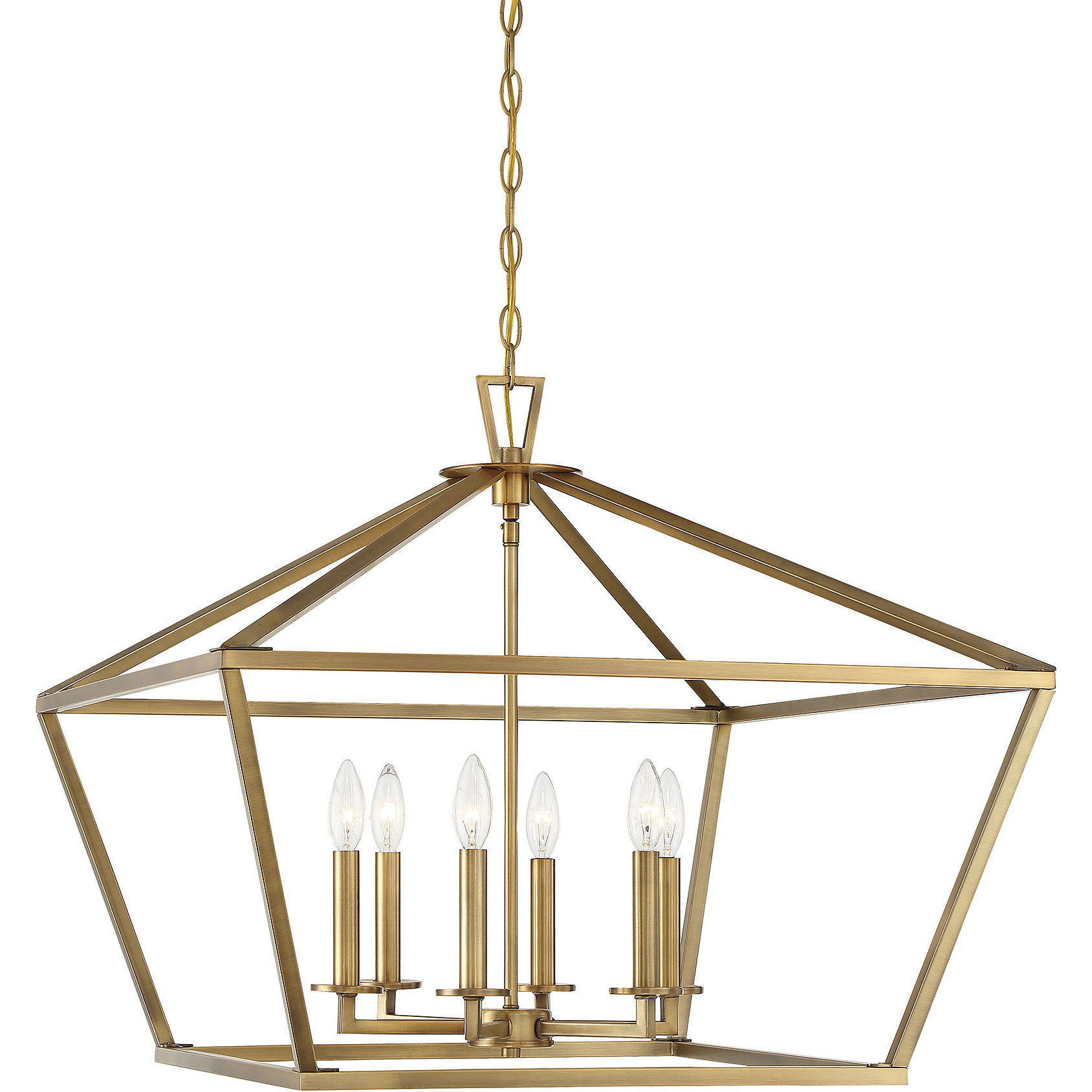 Townsend 6 Light 26 inch Warm Brass Pendant Ceiling Light, Essentials