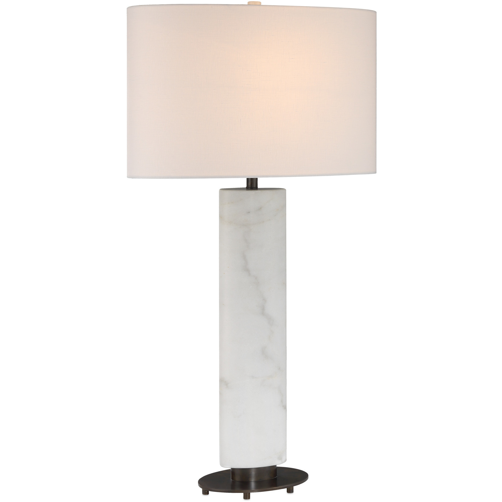 Stanhope 33.25 inch 150 watt White and Bronze Table Lamp Portable Light