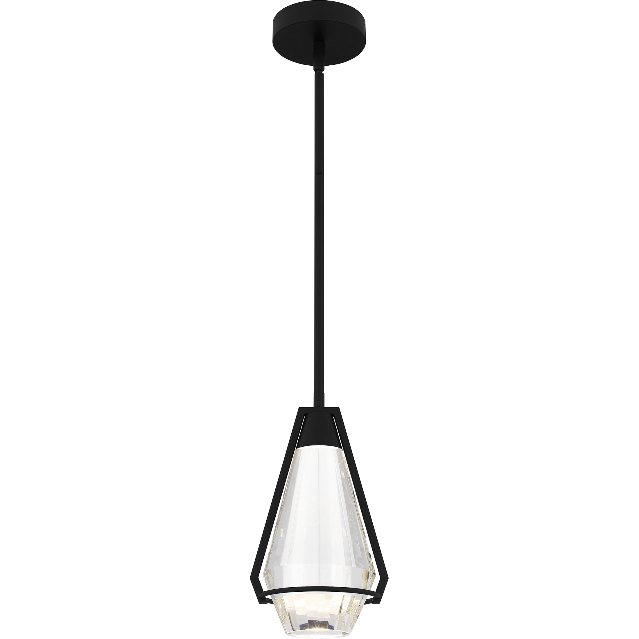 Luca LED 7 inch Matte Black Mini Pendant Ceiling Light, Small